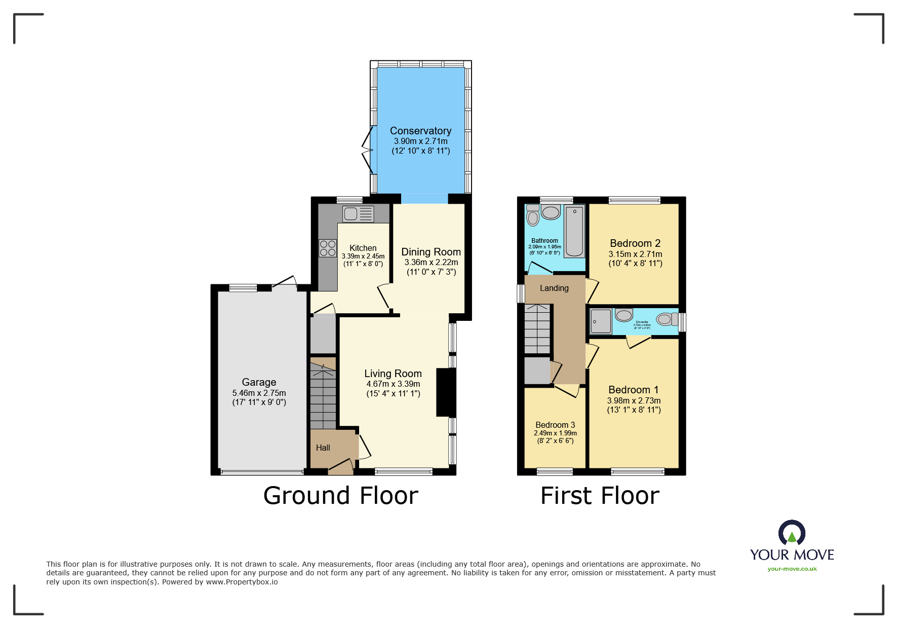 Floorplan of 3 bedroom  House for sale, Clerke Drive, Kemsley, Kent, ME10