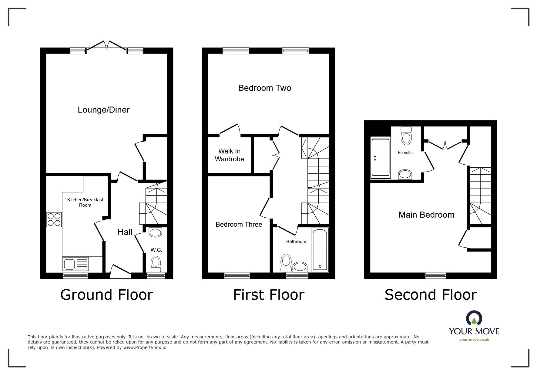 Floorplan of 3 bedroom Mid Terrace House for sale, Premier Way, Kemsley, Kent, ME10