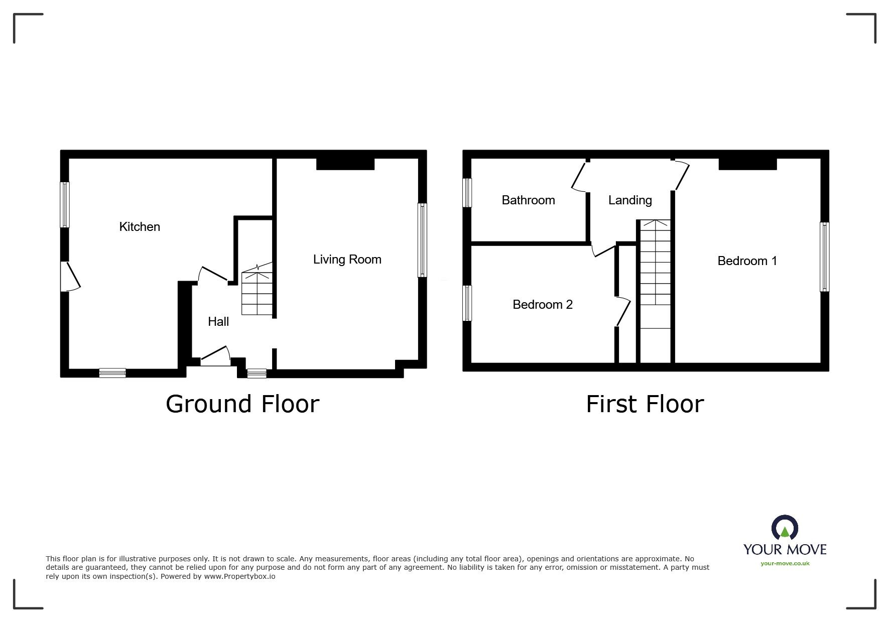 Floorplan of 2 bedroom Semi Detached House for sale, Meadow Rise, Iwade, Kent, ME9