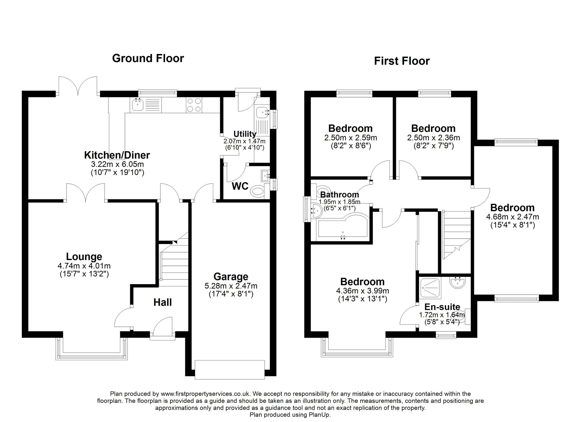 Floorplan of 4 bedroom Detached House for sale, Salisbury Drive, Cannock, Staffordshire, WS12