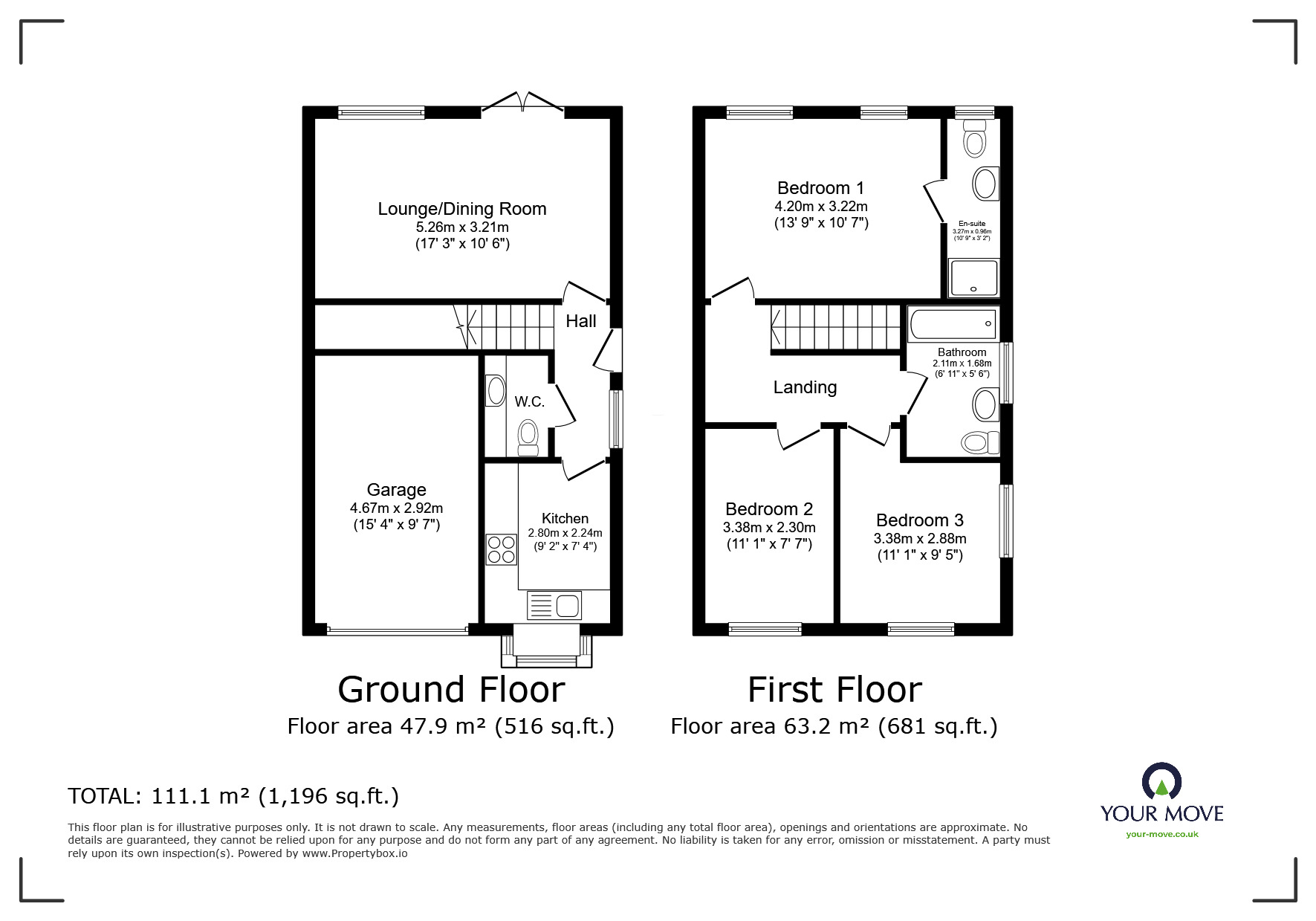 Floorplan of 3 bedroom Semi Detached House for sale, Western Avenue, Minster on Sea, Kent, ME12