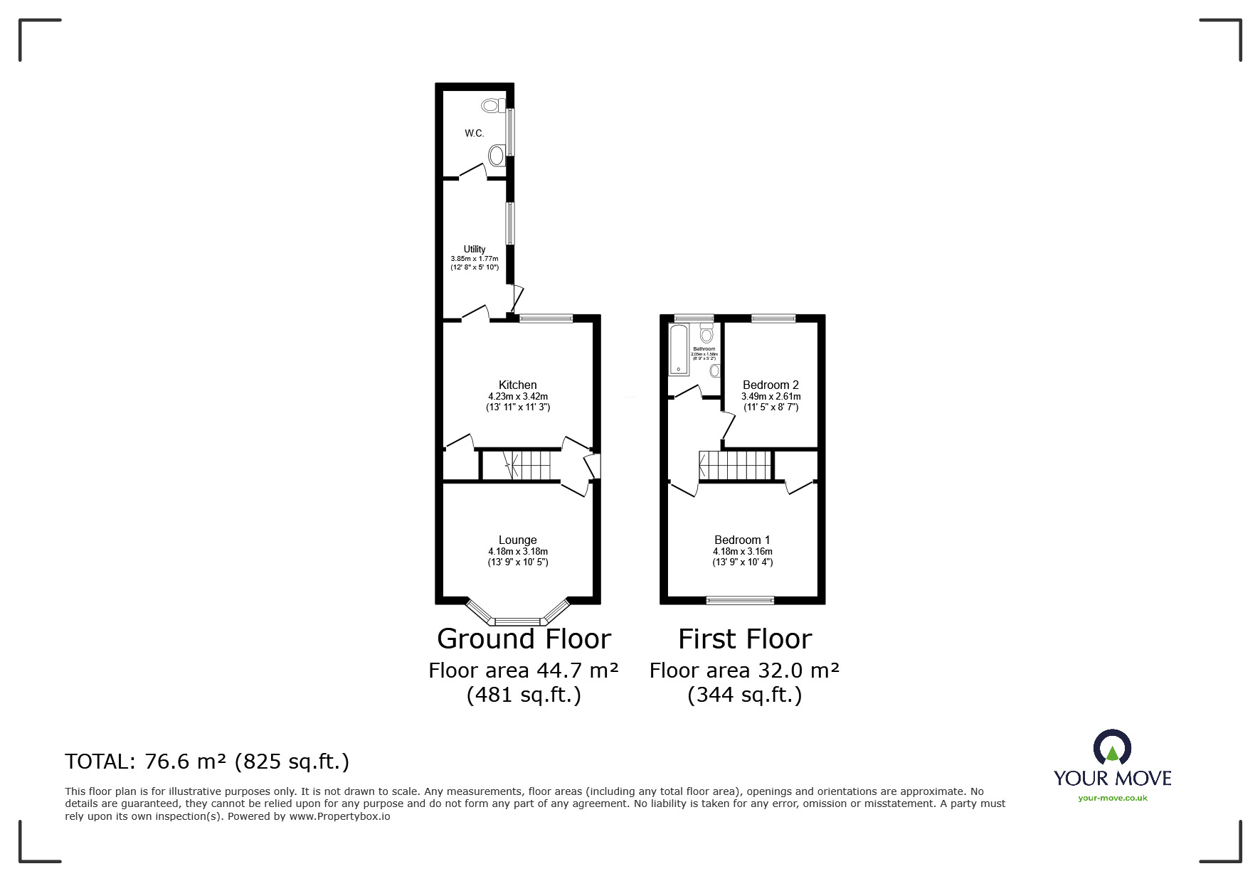 Floorplan of 2 bedroom End Terrace House for sale, Cecil Avenue, Sheerness, Kent, ME12