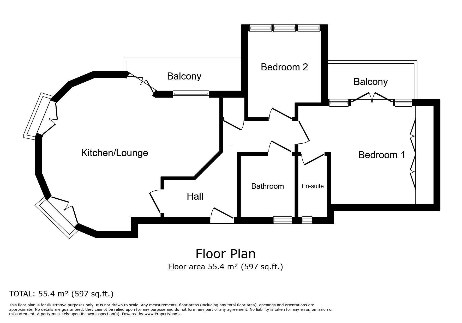 Floorplan of 2 bedroom  Flat to rent, Broadway, Sheerness, Kent, ME12