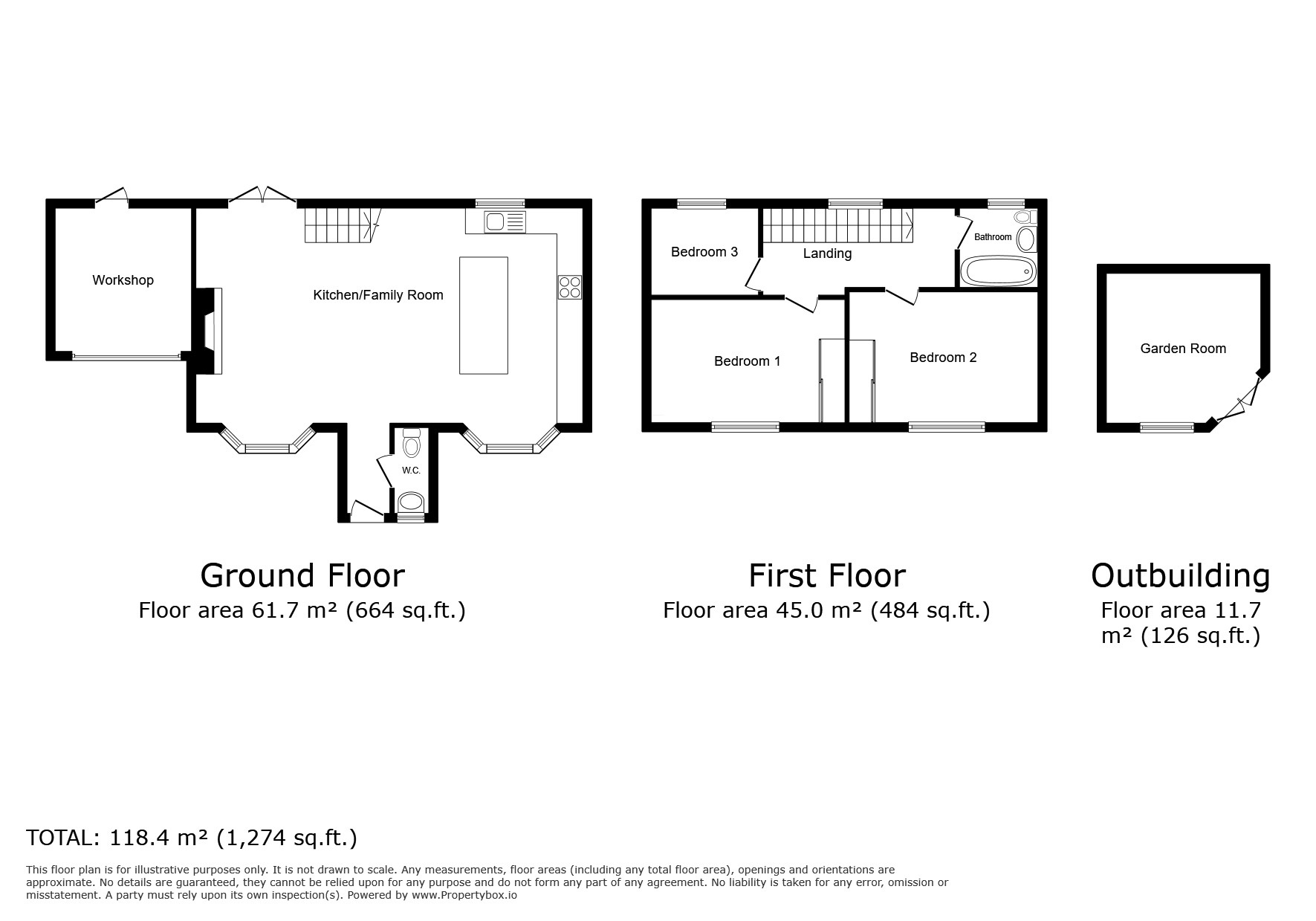 Floorplan of 3 bedroom Detached House for sale, Larch End, Minster on Sea, Kent, ME12