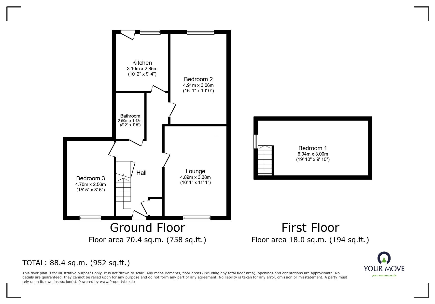 Floorplan of 3 bedroom Semi Detached Bungalow for sale, Waverley Avenue, Minster on Sea, Kent, ME12