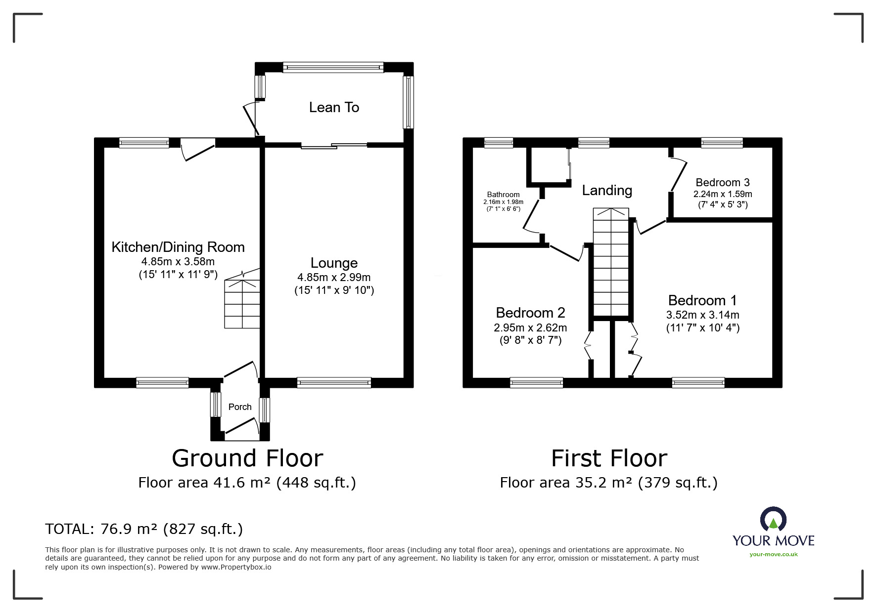 Floorplan of 3 bedroom Mid Terrace House for sale, Seasalter Close, Warden, Kent, ME12