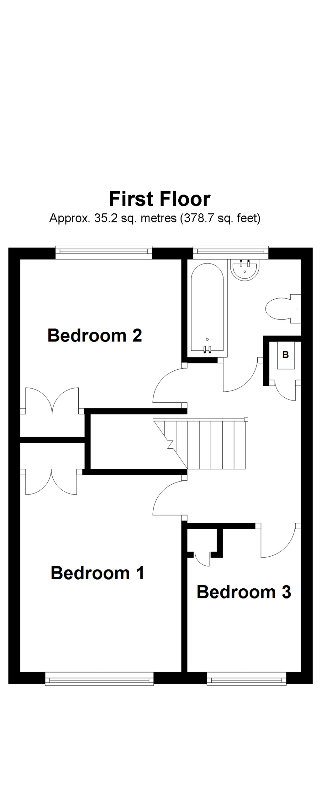 Floorplan of 3 bedroom Mid Terrace House for sale, Emerald View, Warden, Kent, ME12