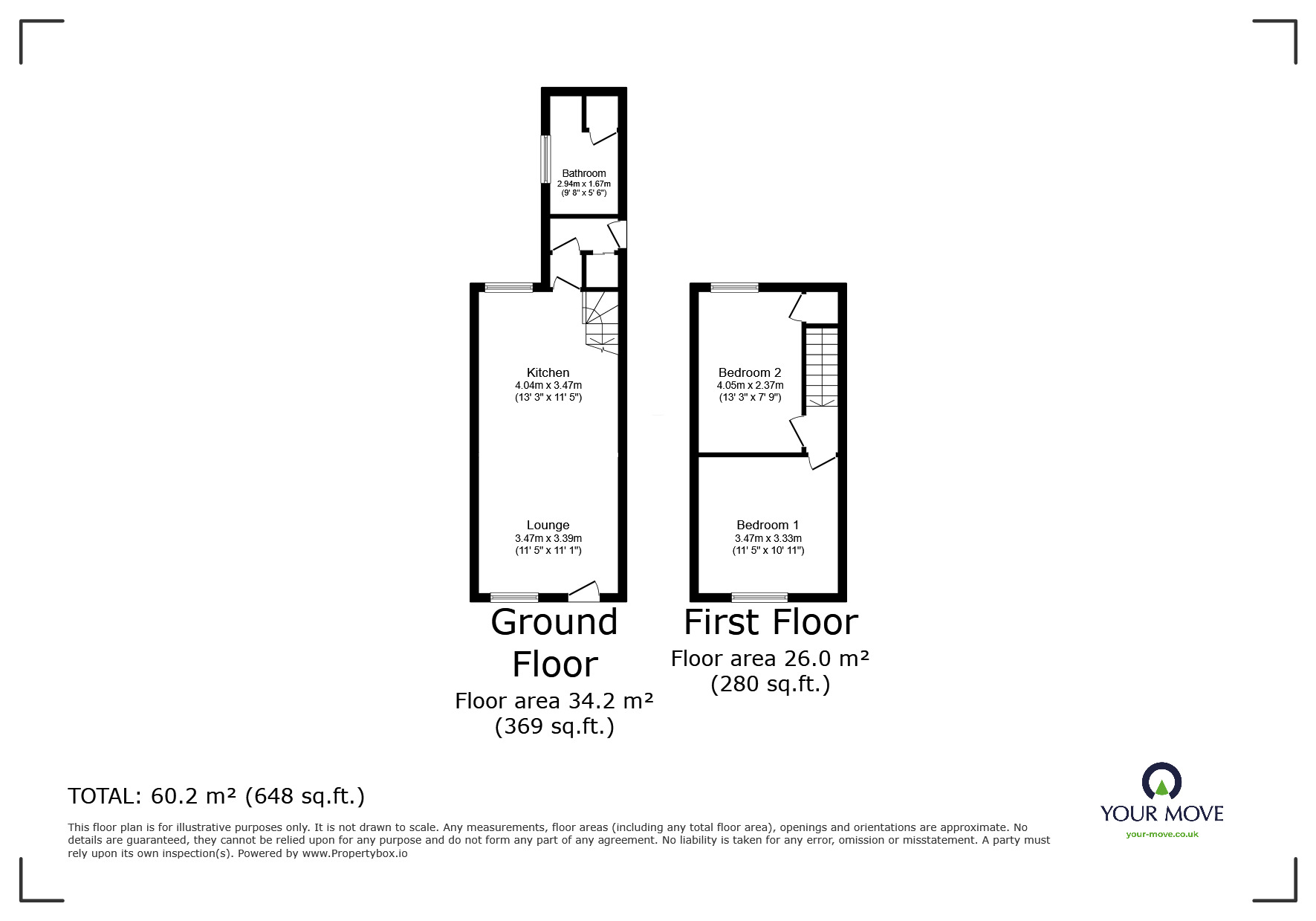 Floorplan of 2 bedroom End Terrace House for sale, Clyde Street, Sheerness, Kent, ME12