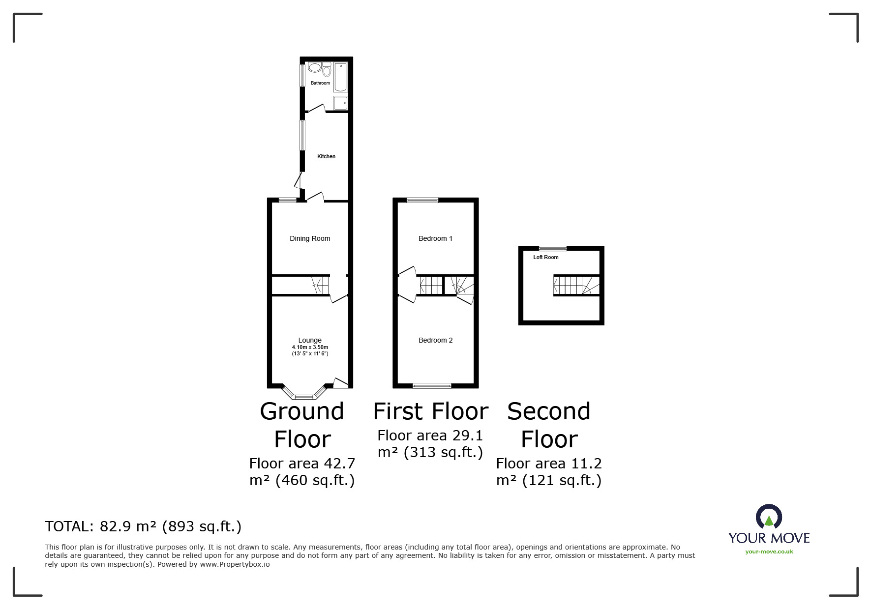 Floorplan of 2 bedroom Mid Terrace House for sale, Berridge Road, Sheerness, Kent, ME12