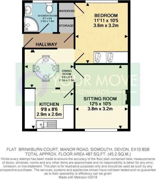 Floorplan of 1 bedroom  Flat for sale, Manor Road, Sidmouth, Devon, EX10