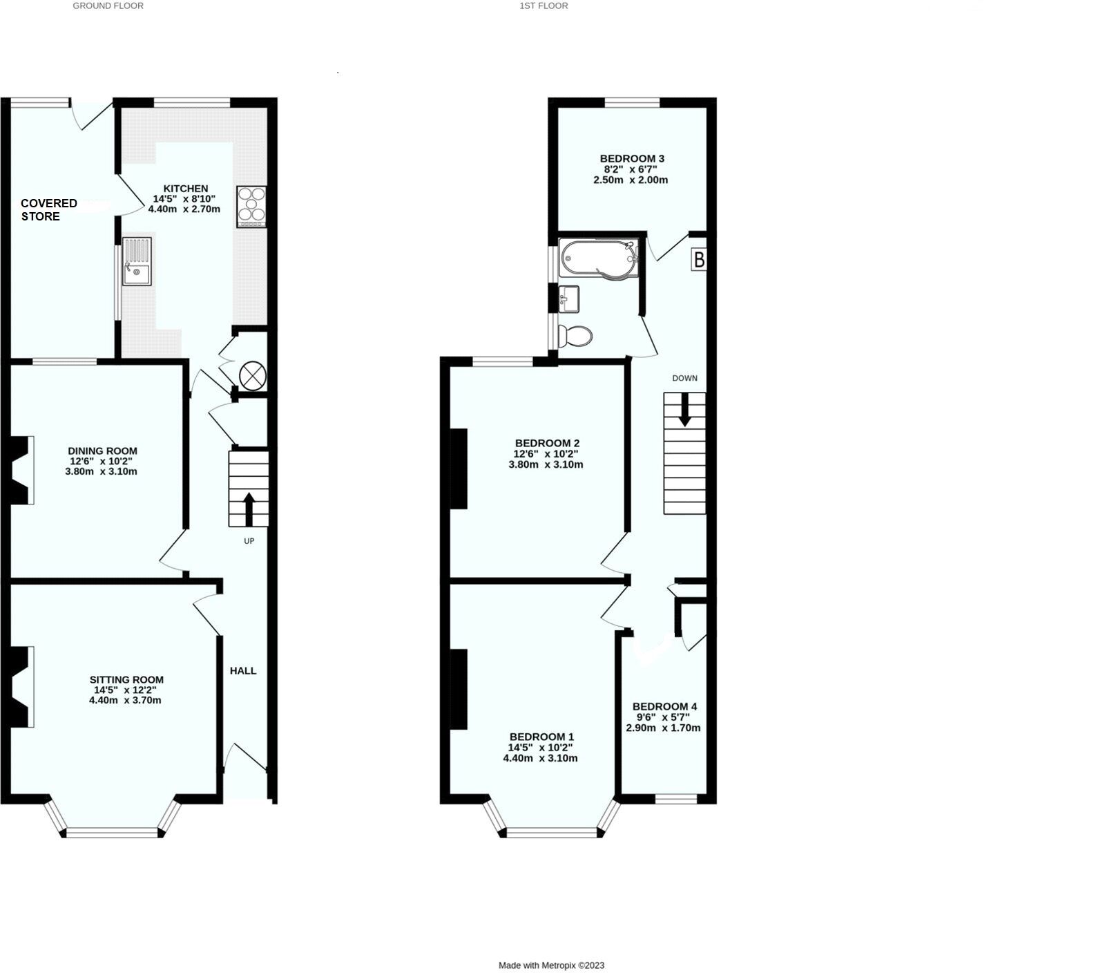 Floorplan of 4 bedroom Mid Terrace House for sale, Temple Street, Sidmouth, Devon, EX10