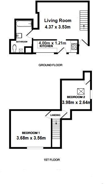 Floorplan of 2 bedroom End Terrace House for sale, Temple Street, Sidmouth, Devon, EX10