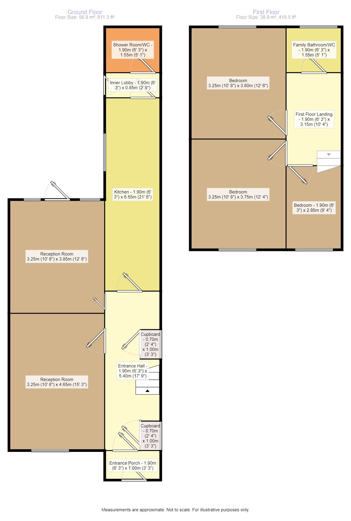 Floorplan of 3 bedroom Mid Terrace House for sale, Foxton Road, Birmingham, B8