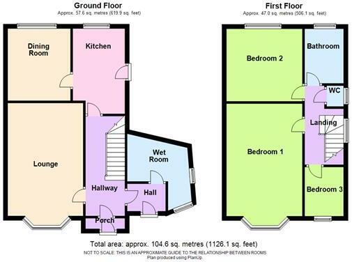 Floorplan of 3 bedroom Semi Detached House for sale, Tomlinson Road, Birmingham, West Midlands, B36