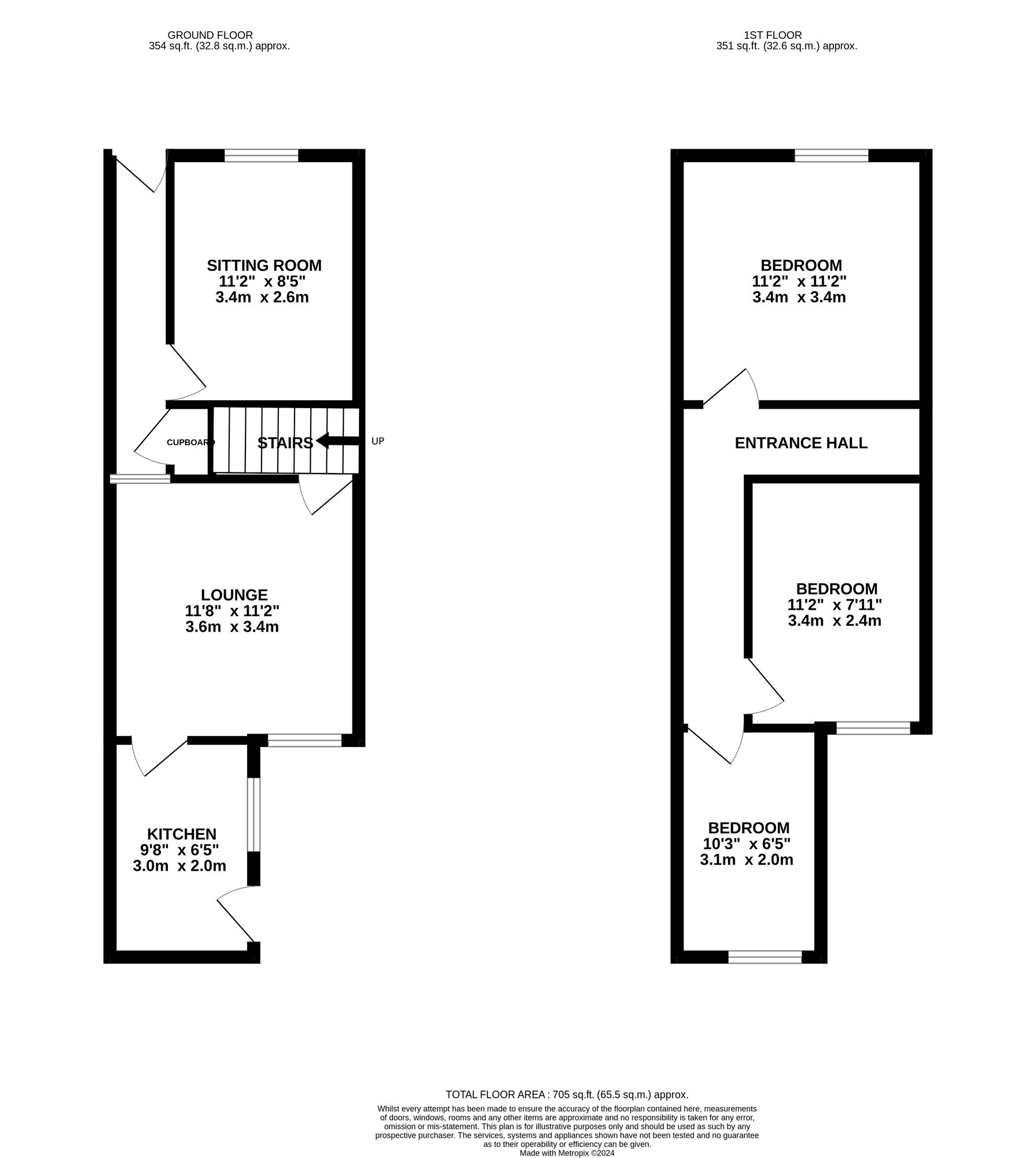 Floorplan of 2 bedroom Mid Terrace House for sale, Ludlow Road, Birmingham, West Midlands, B8