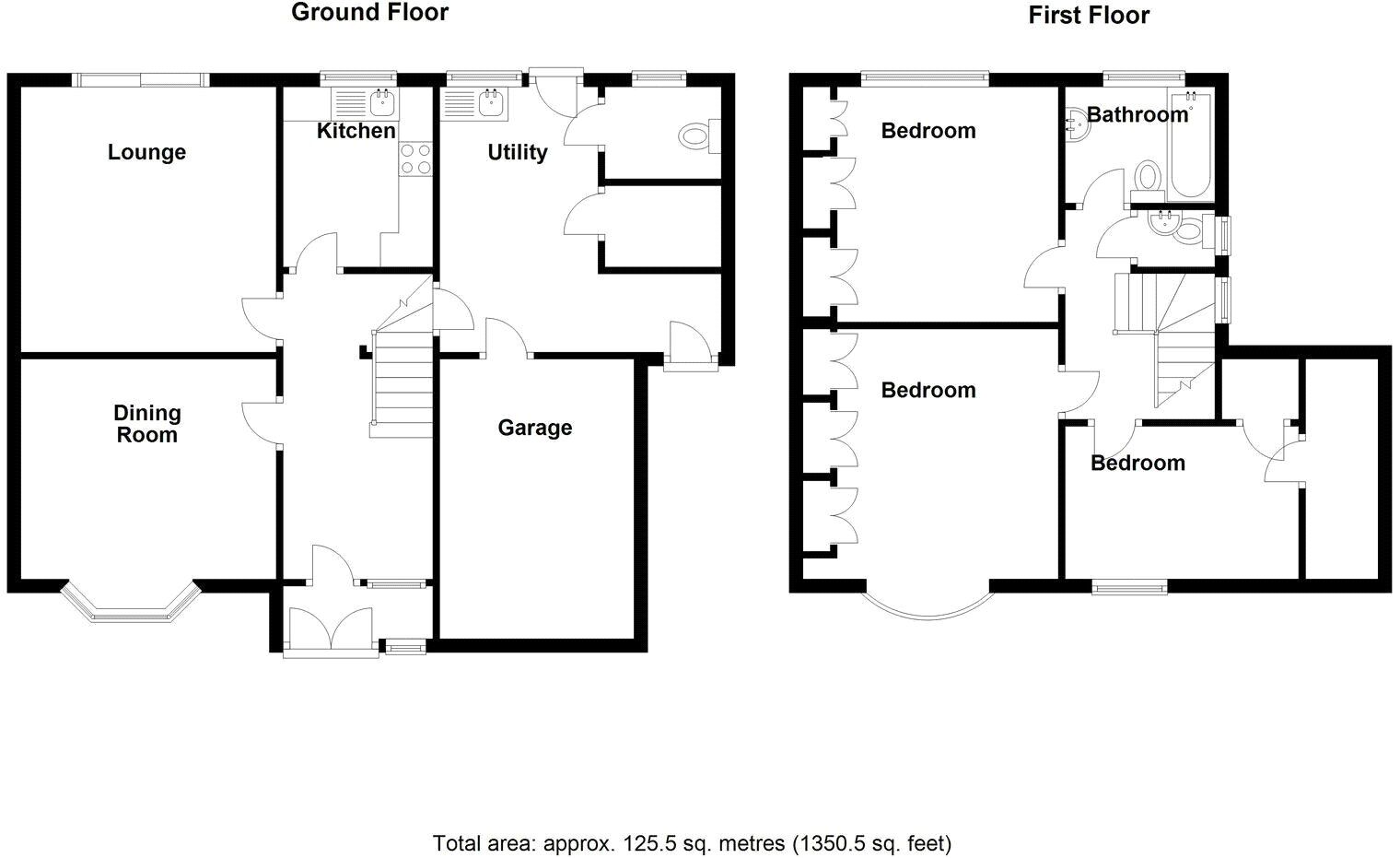 Floorplan of 3 bedroom Detached House for sale, Burnaston Road, Birmingham, West Midlands, B28