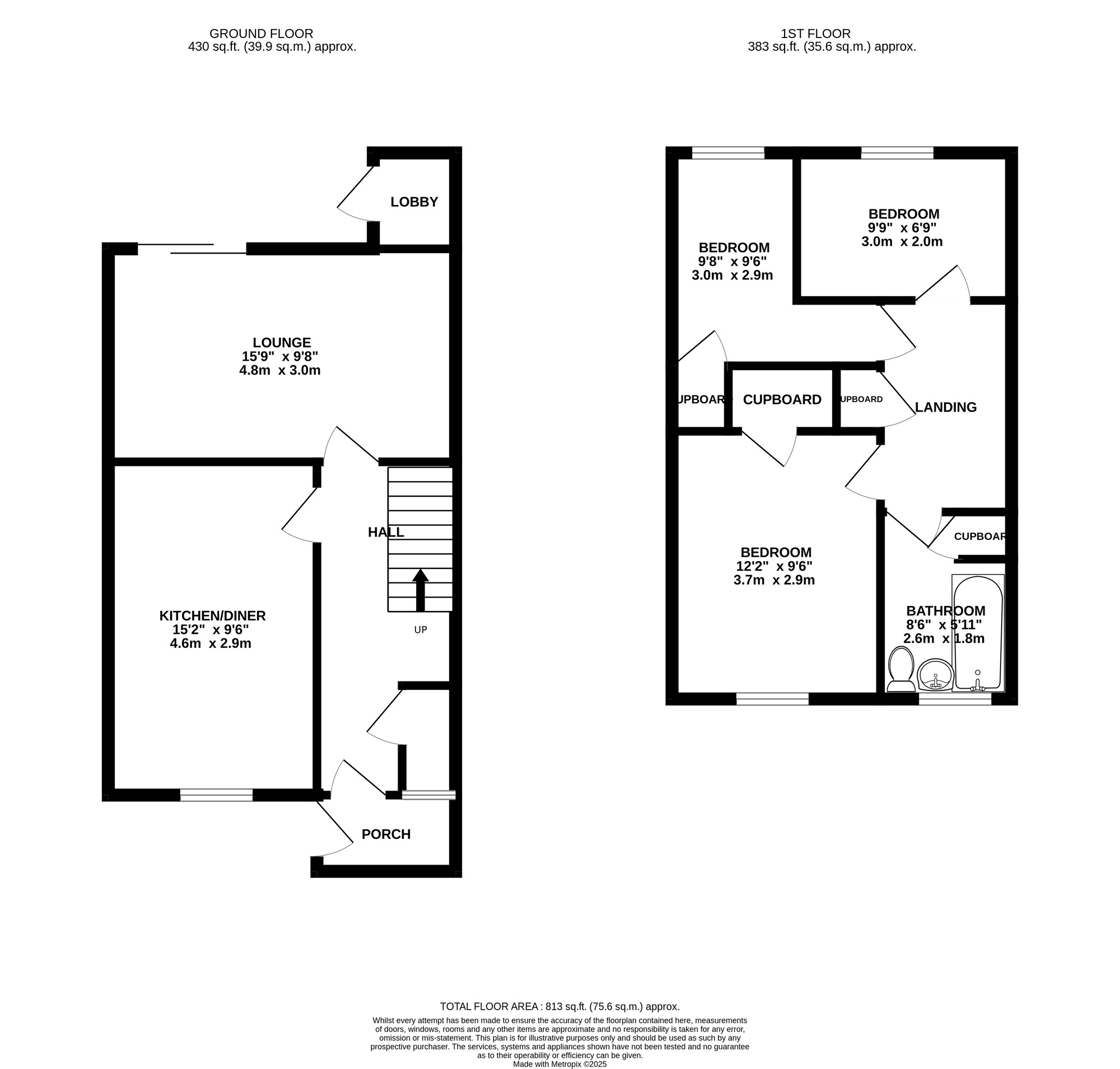 Floorplan of 3 bedroom Mid Terrace House for sale, Cheatham Street, Birmingham, West Midlands, B7