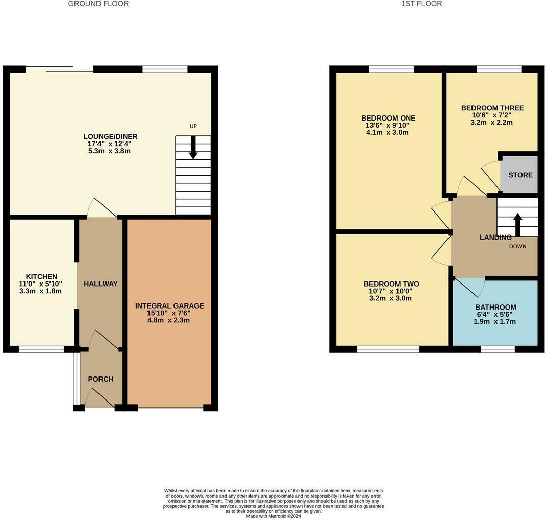 Floorplan of 3 bedroom End Terrace House for sale, Glendale Drive, Birmingham, West Midlands, B33