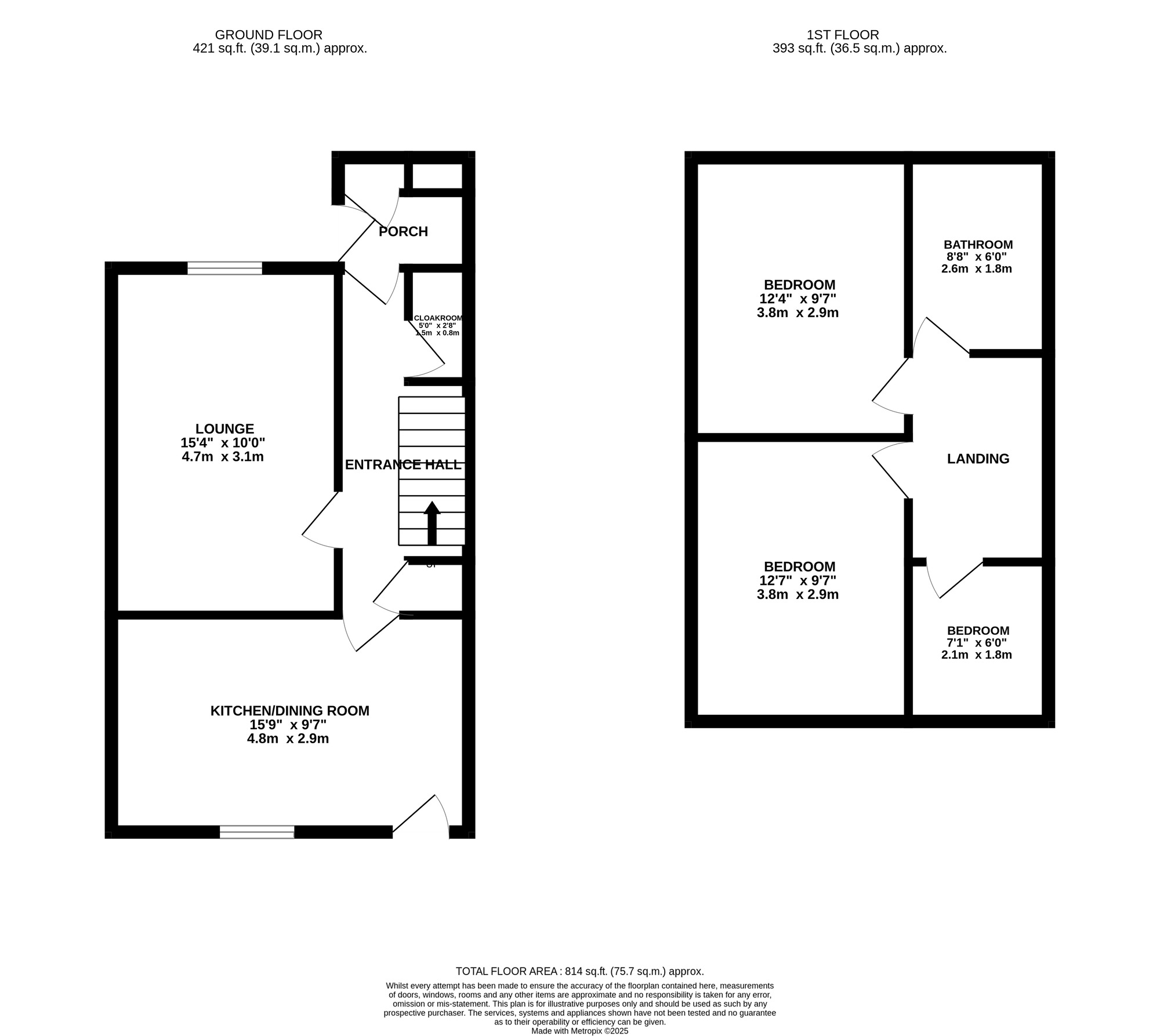 Floorplan of 3 bedroom End Terrace House for sale, Shirestone Road, Birmingham, West Midlands, B33