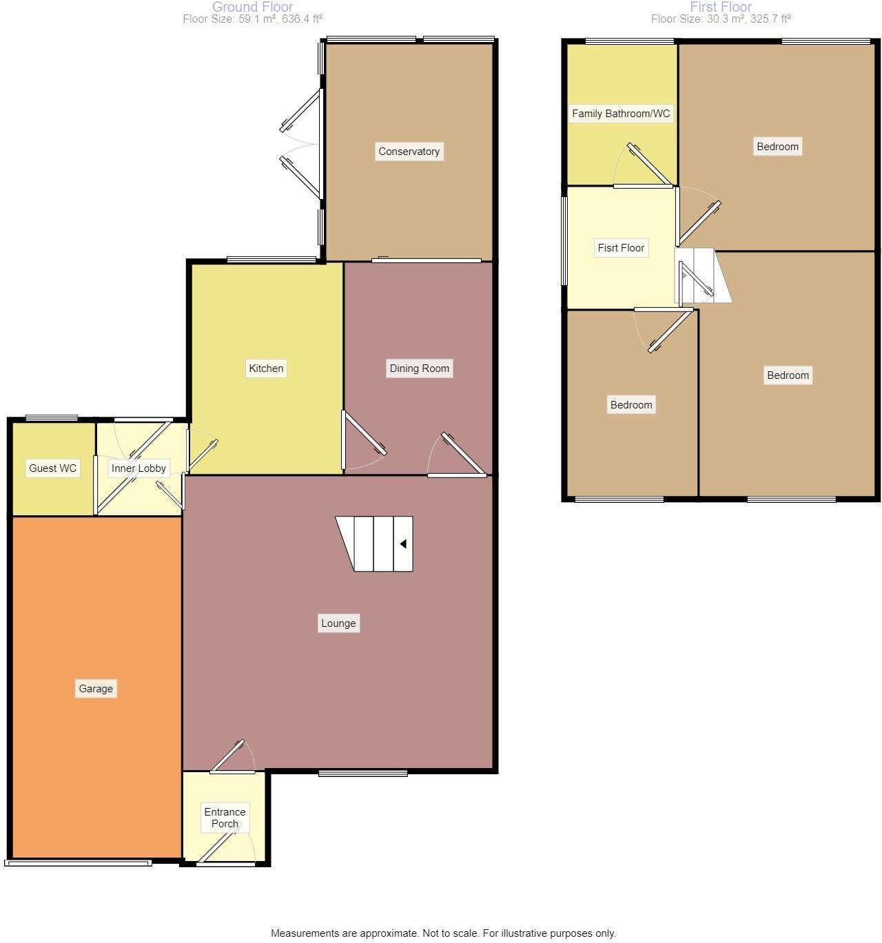 Floorplan of 3 bedroom Detached House for sale, Broomy Close, Birmingham, West Midlands, B34