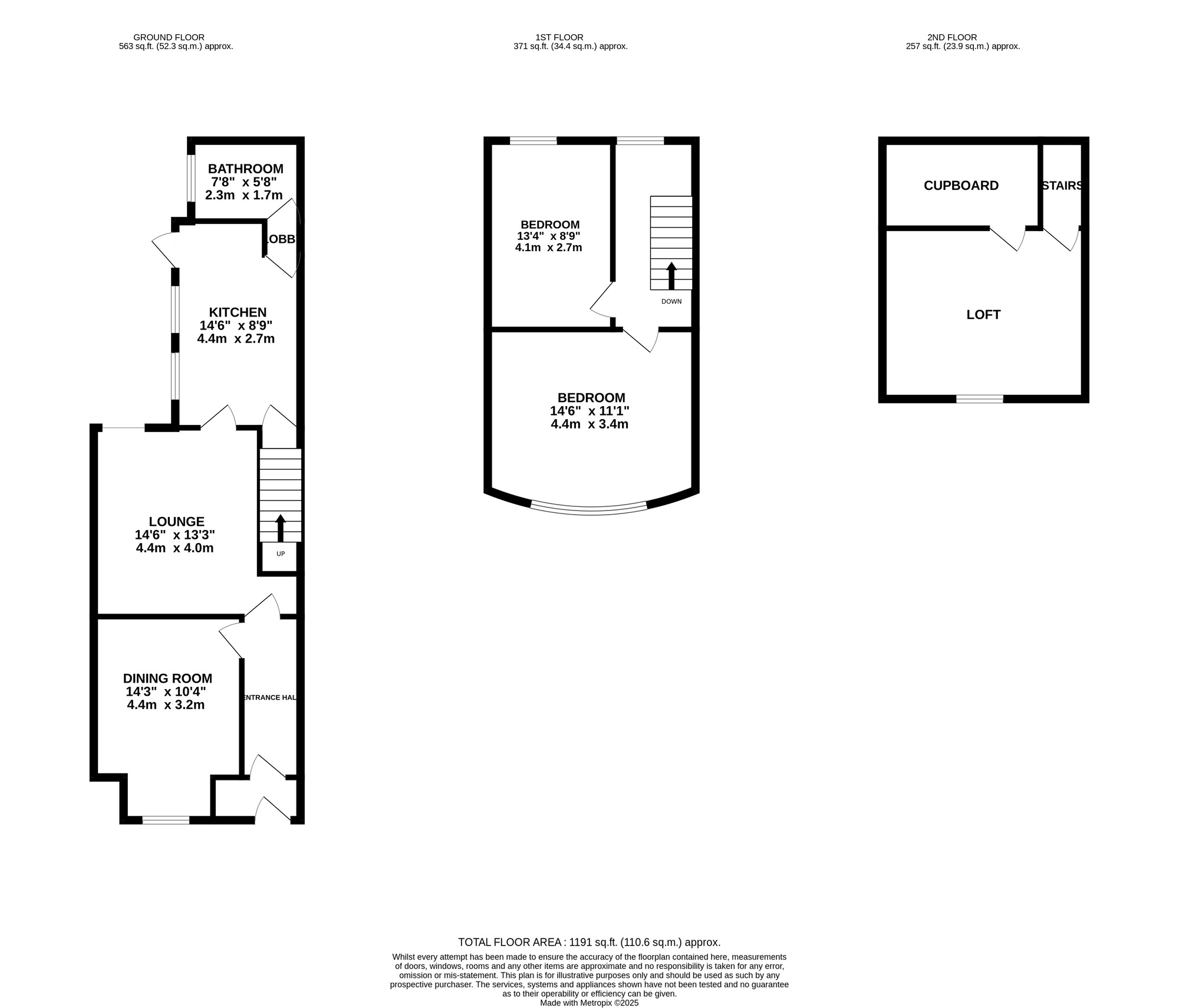 Floorplan of 2 bedroom Mid Terrace House for sale, Station Road, Stechford, West Midlands, B33