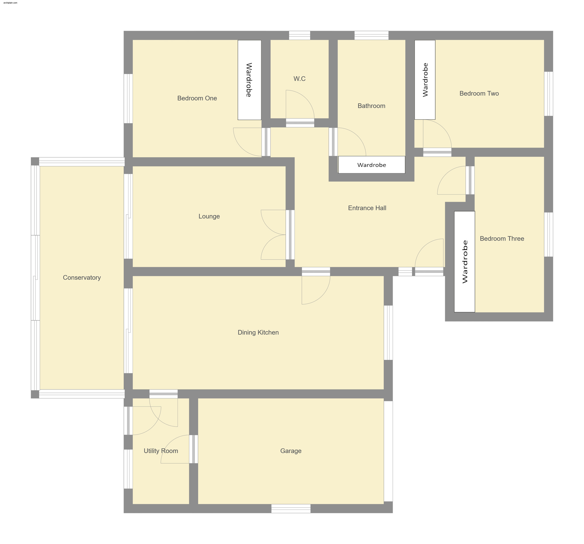 Floorplan of 3 bedroom Detached Bungalow for sale, Furlongs Road, Sutton-On-Sea, Lincolnshire, LN12