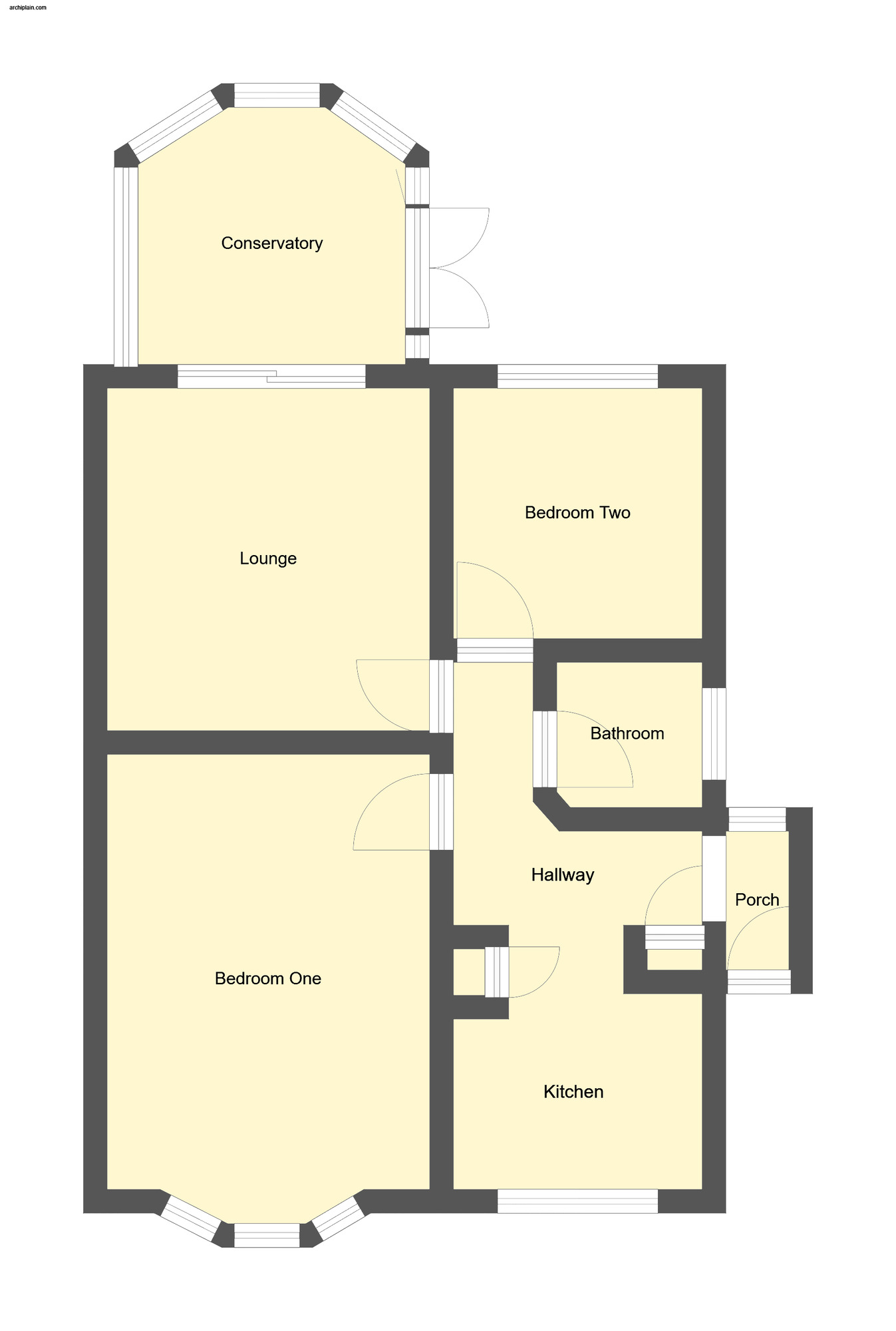 Floorplan of 2 bedroom Link Detached Bungalow for sale, Rudyard Close, Sandilands, Mablethorpe, LN12