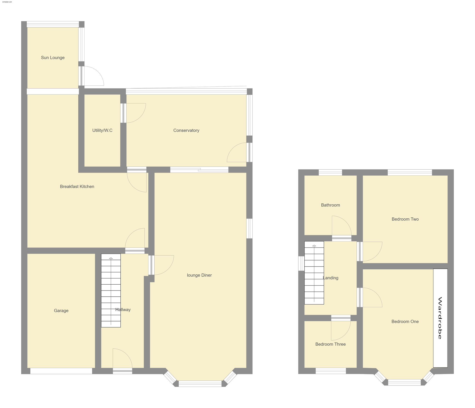 Floorplan of 3 bedroom Detached House for sale, George Street, Mablethorpe, Lincolnshire, LN12