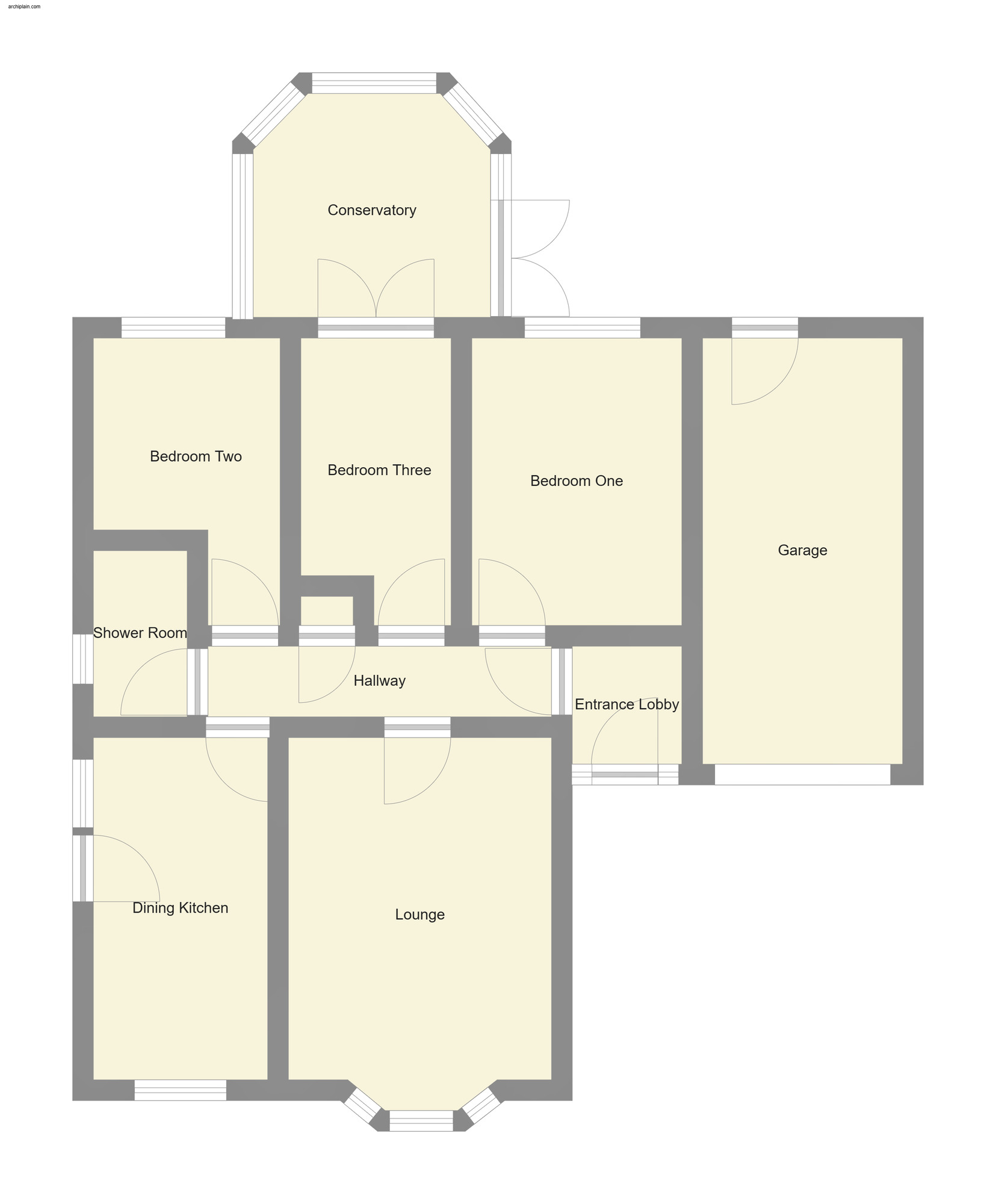 Floorplan of 3 bedroom Detached Bungalow for sale, Masefield Drive, Sandilands, Lincolnshire, LN12