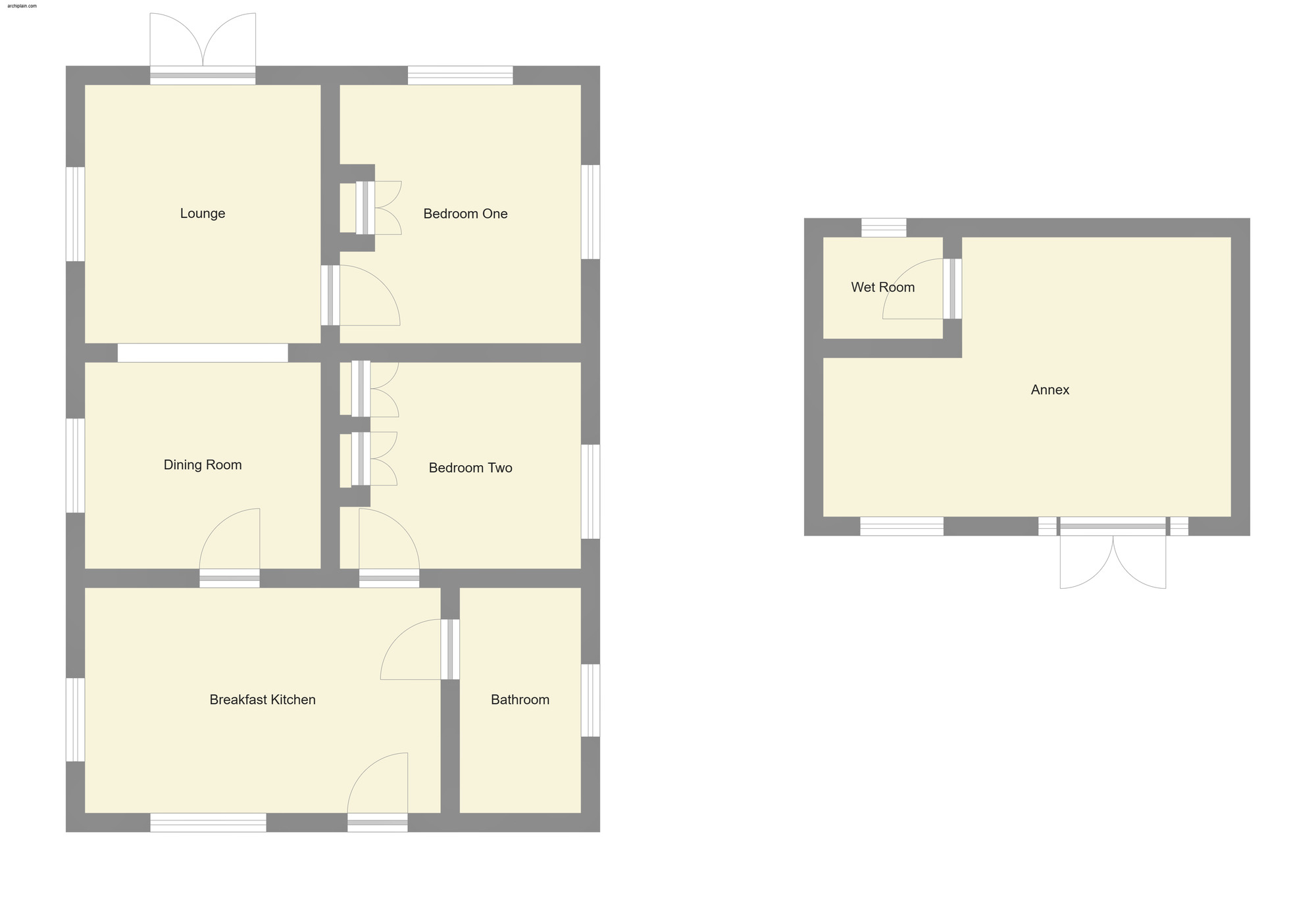 Floorplan of 2 bedroom Detached Bungalow for sale, Sutton Road, Huttoft, Lincolnshire, LN13