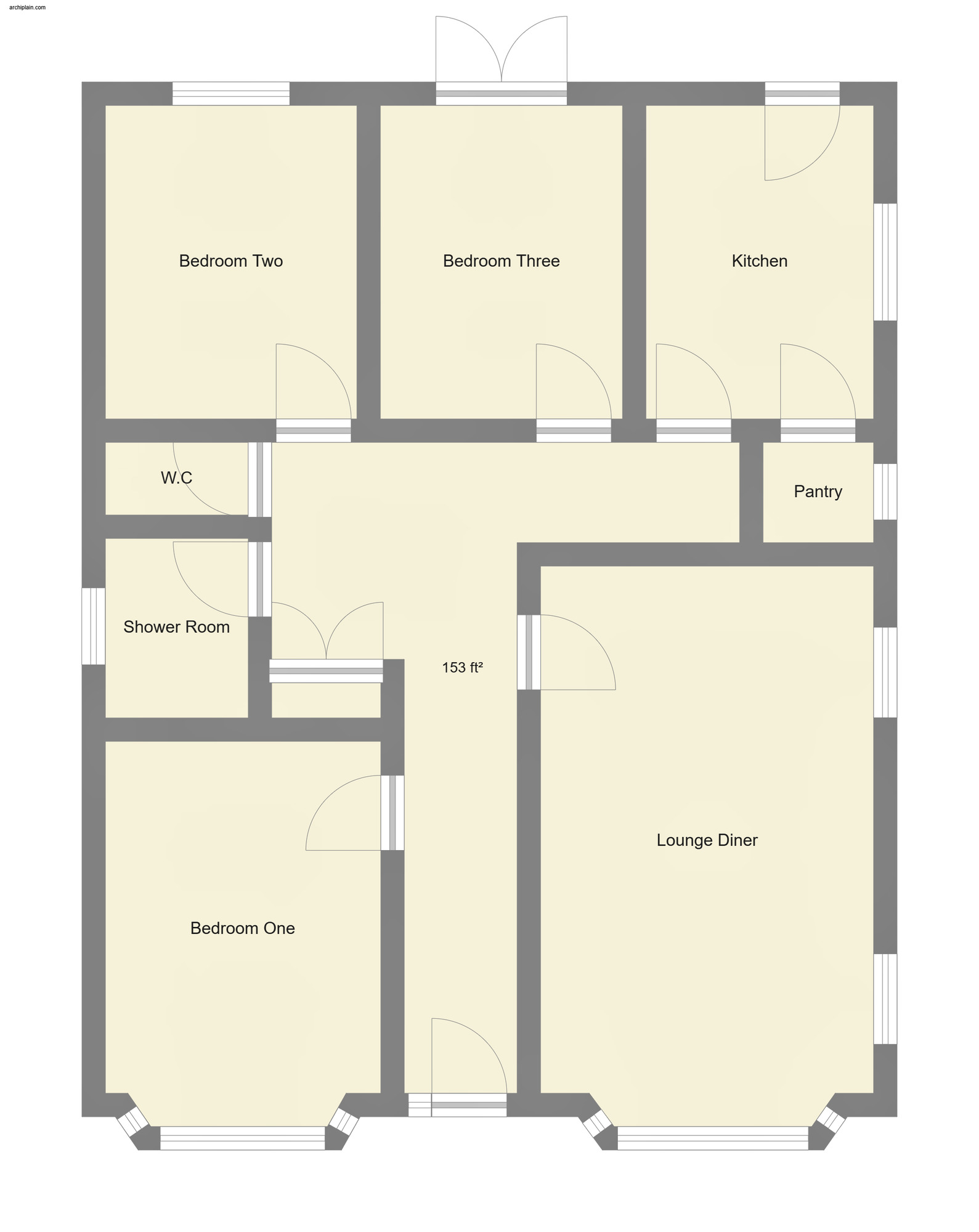 Floorplan of 3 bedroom Detached Bungalow for sale, South Road, Sutton-on-Sea, Lincolnshire, LN12