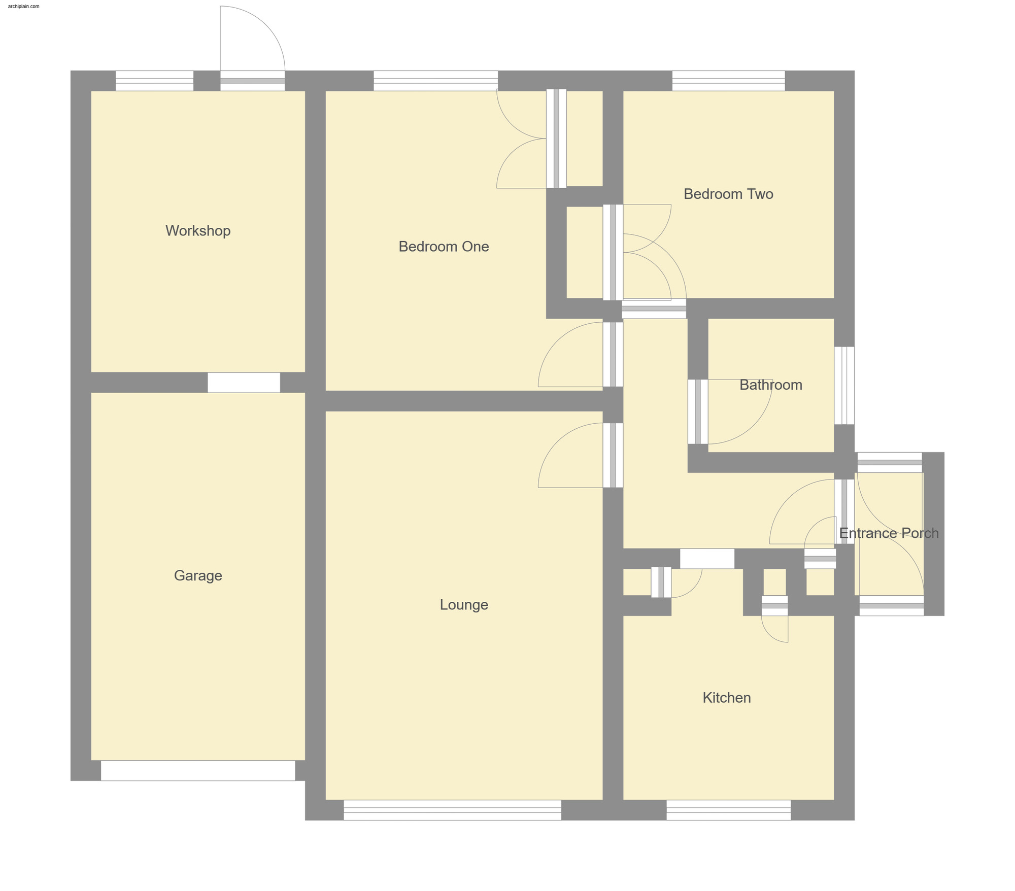 Floorplan of 2 bedroom Link Detached Bungalow for sale, The Glade, Sandilands, Lincolnshire, LN12