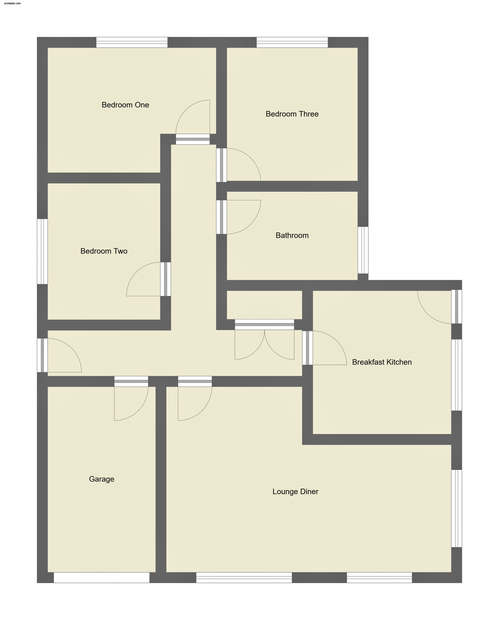 Floorplan of 3 bedroom Detached Bungalow for sale, Lansdowne Close, Sutton-on-Sea, Lincolnshire, LN12