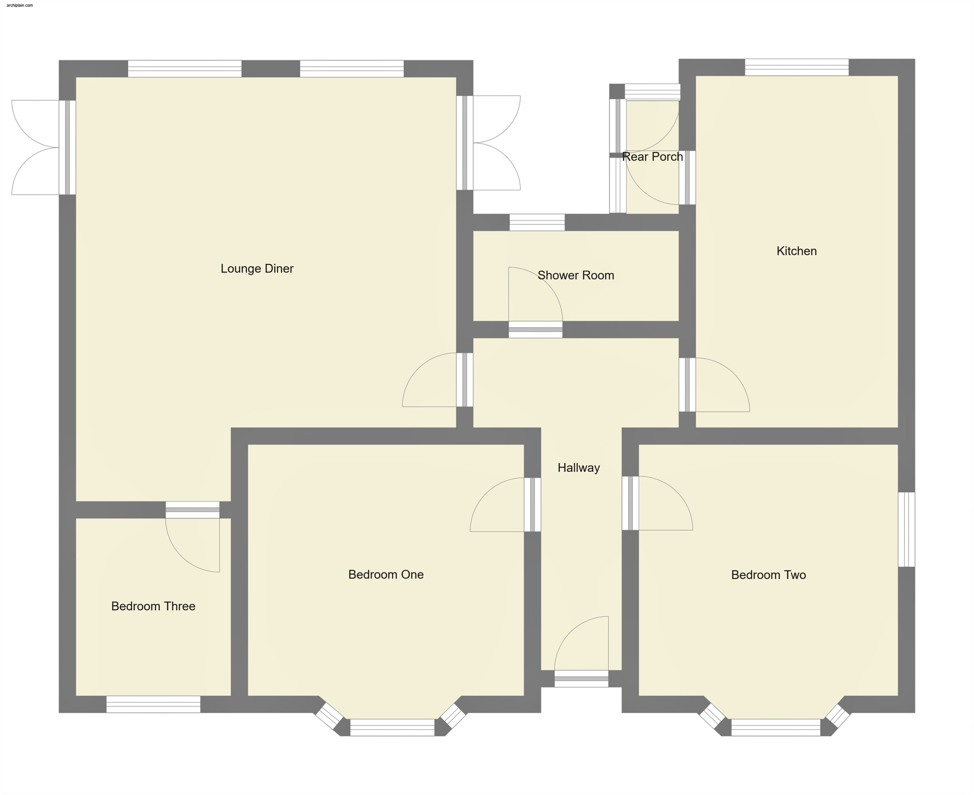 Floorplan of 3 bedroom Detached Bungalow for sale, Trusthorpe Road, Sutton-on-Sea, Lincolnshire, LN12