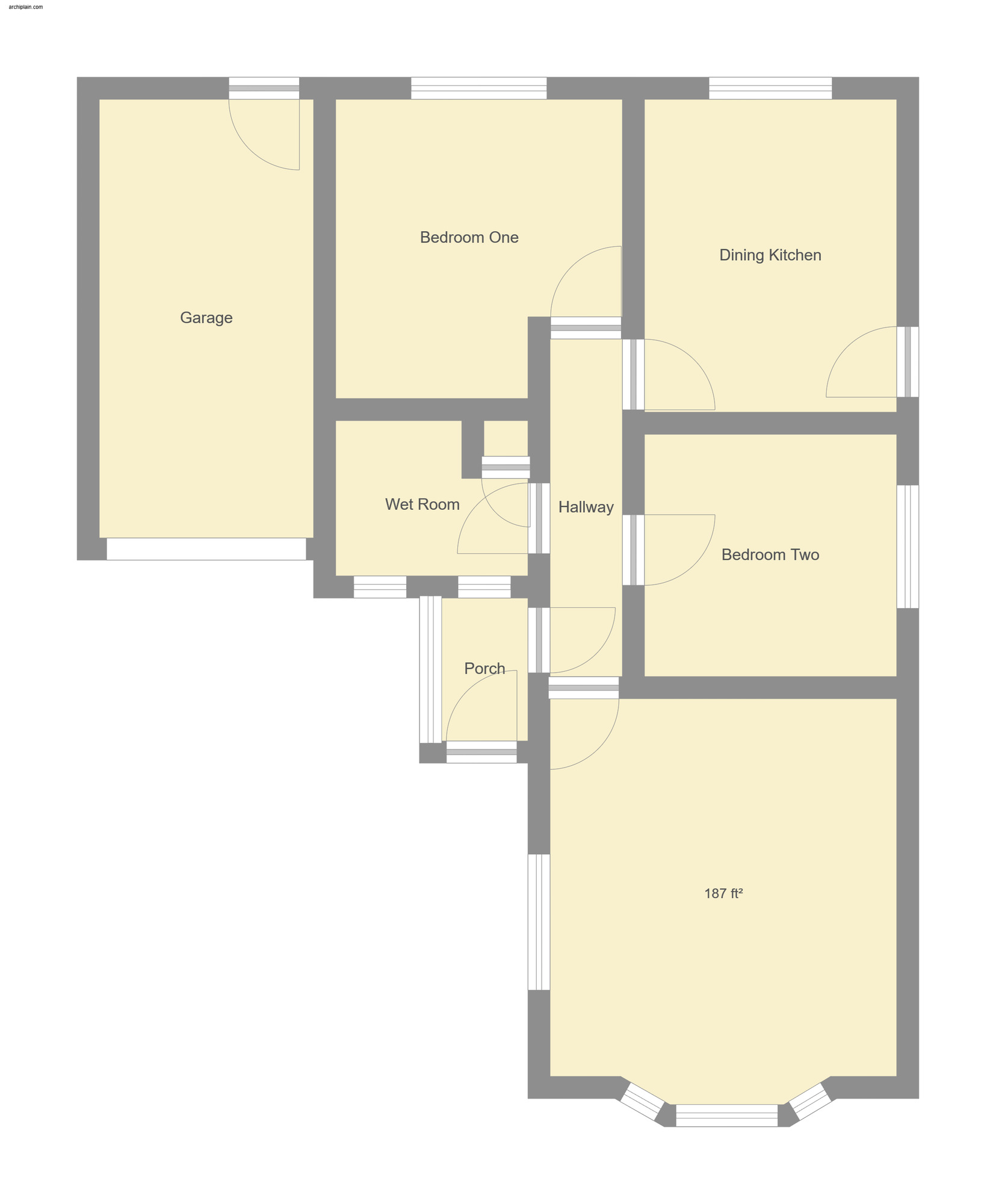 Floorplan of 2 bedroom Link Detached Bungalow for sale, The Sidings, Sutton-on-Sea, Lincolnshire, LN12