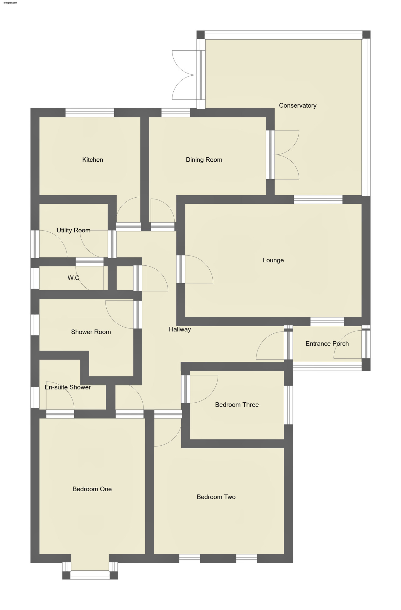 Floorplan of 3 bedroom Detached Bungalow for sale, Masefield Drive, Sandilands, Lincolnshire, LN12