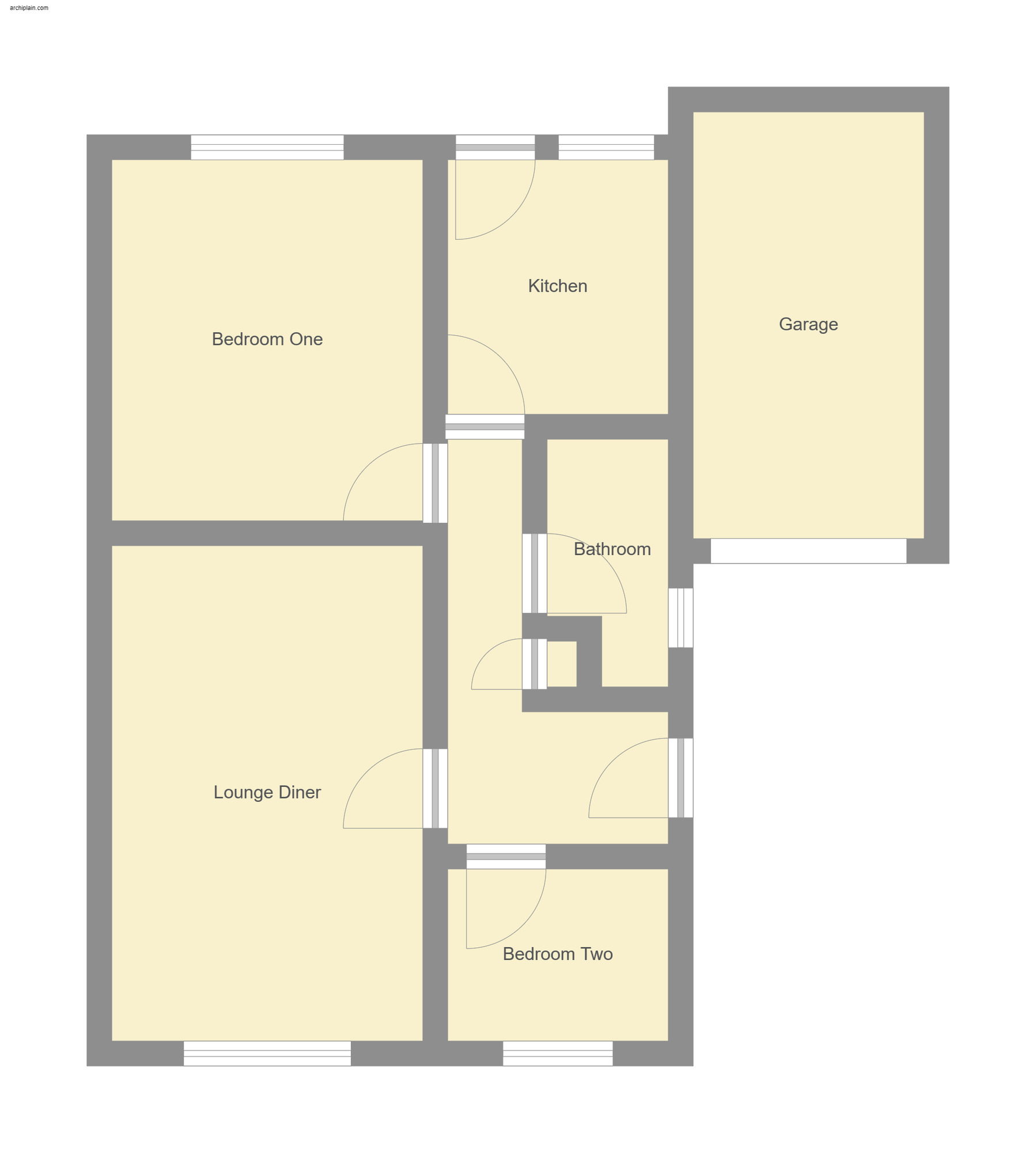 Floorplan of 2 bedroom Detached Bungalow for sale, Shelley Close, Sutton-on-Sea, Lincolnshire, LN12