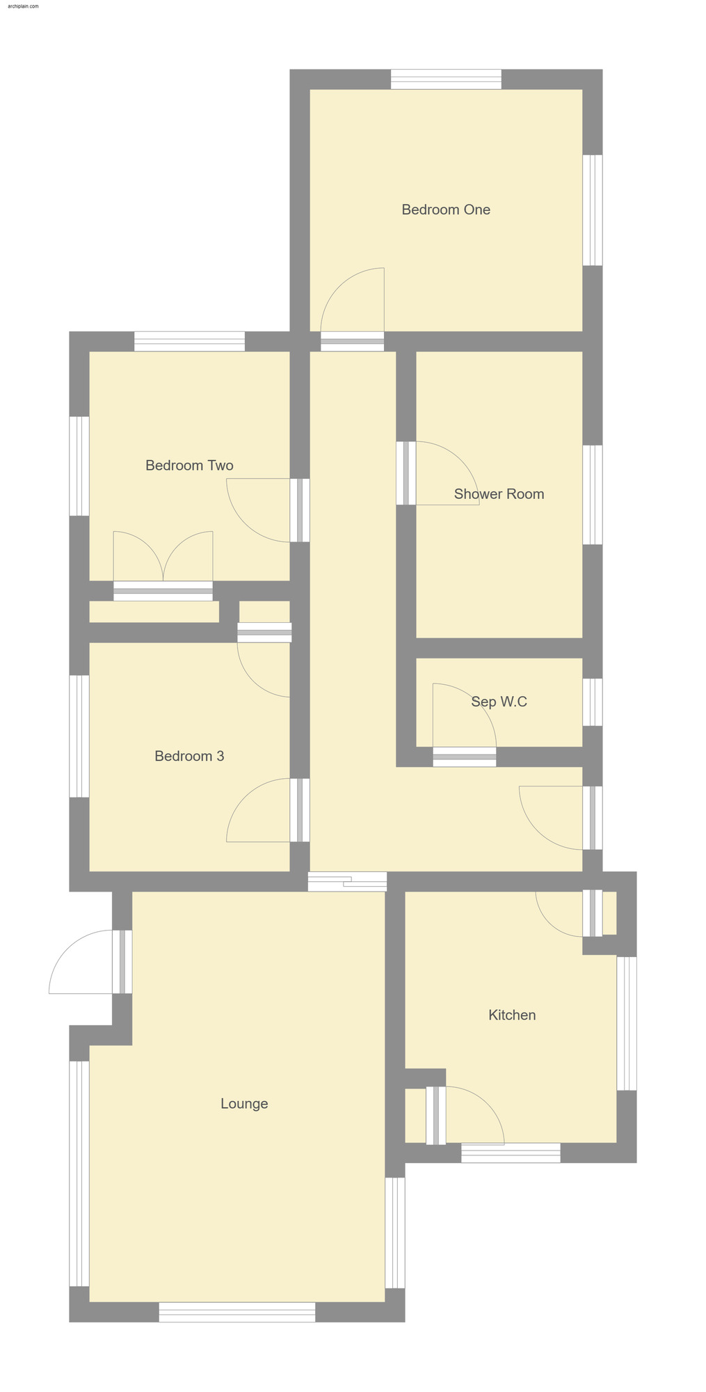 Floorplan of 3 bedroom Detached Bungalow for sale, Youlgrave Avenue, Sutton-on-Sea, Lincolnshire, LN12