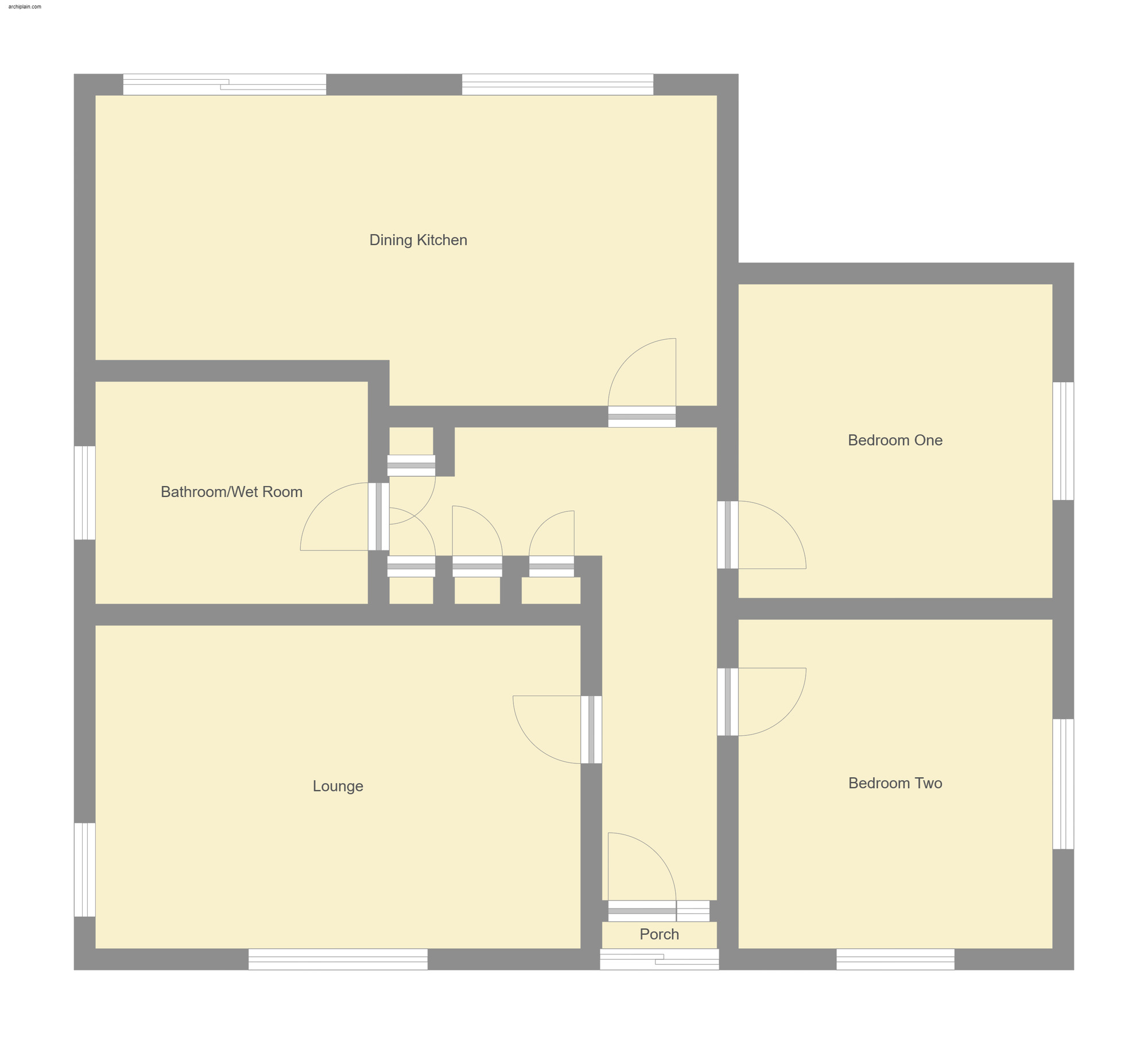 Floorplan of 2 bedroom Detached Bungalow for sale, Youlgrave Avenue, Sutton-on-Sea, Lincolnshire, LN12