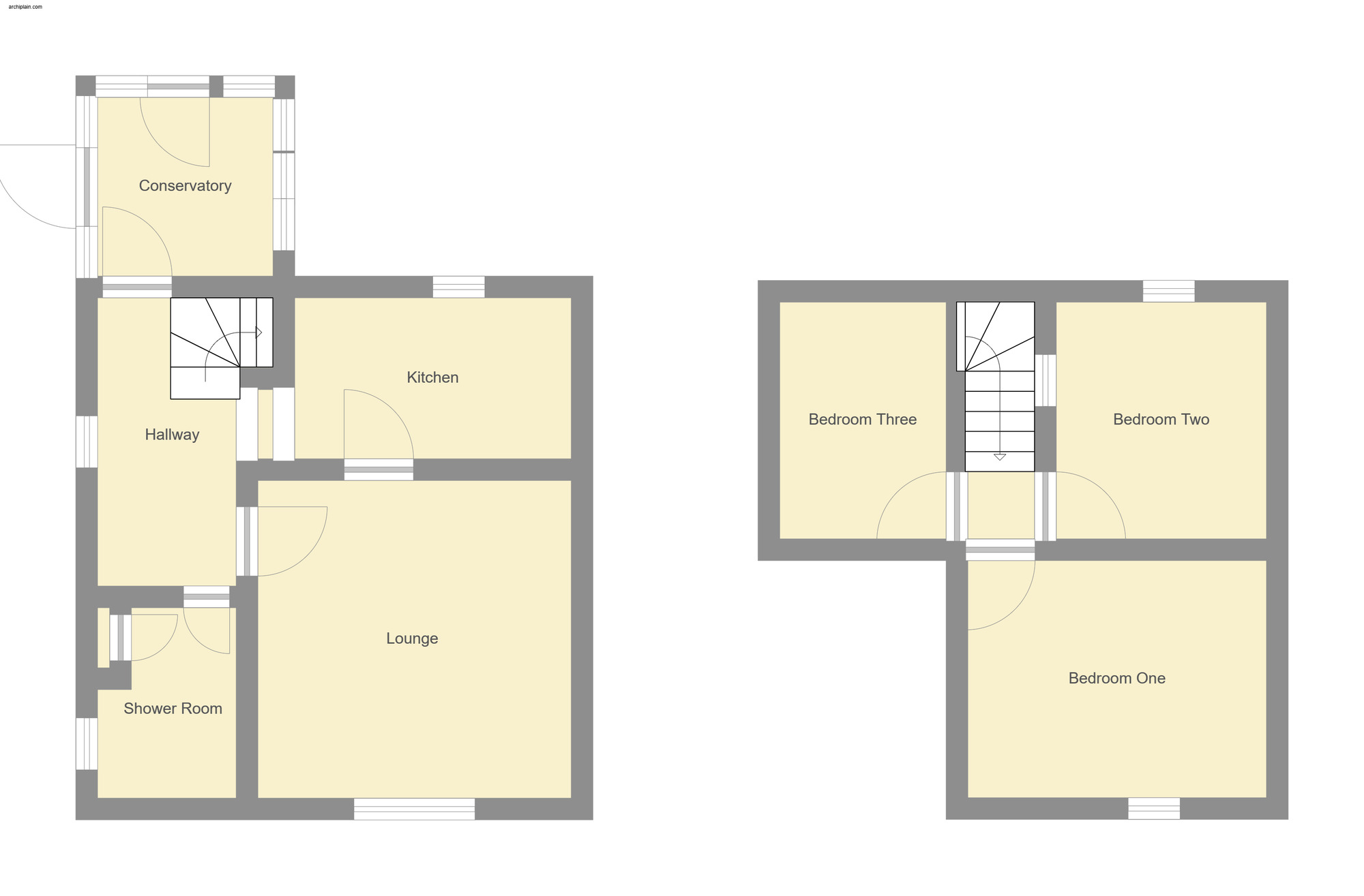 Floorplan of 3 bedroom Semi Detached House for sale, Thurlby, Alford, Lincolnshire, LN13