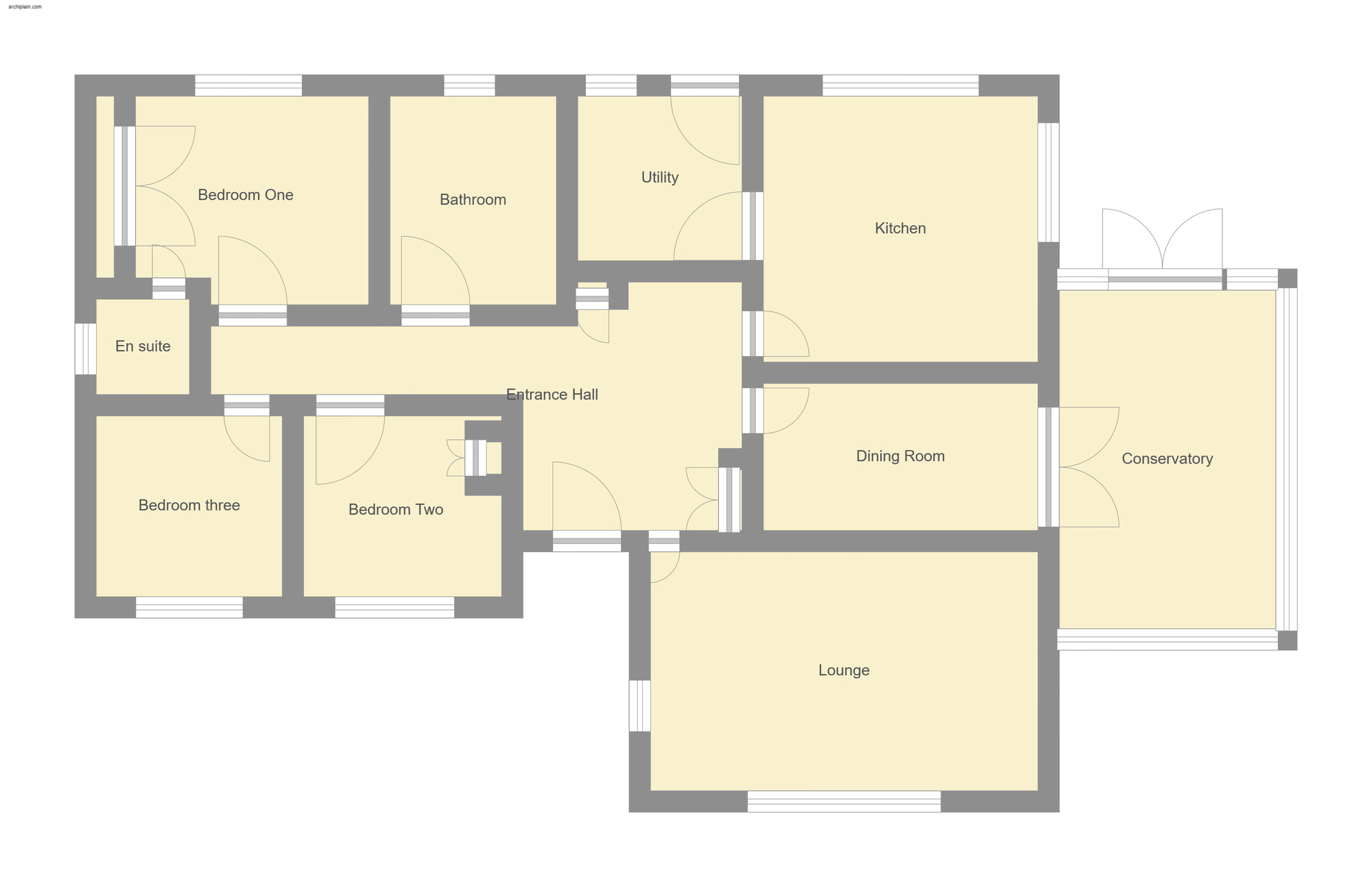 Floorplan of 3 bedroom Detached Bungalow for sale, Trusthorpe Road, Sutton-on-Sea, Lincolnshire, LN12