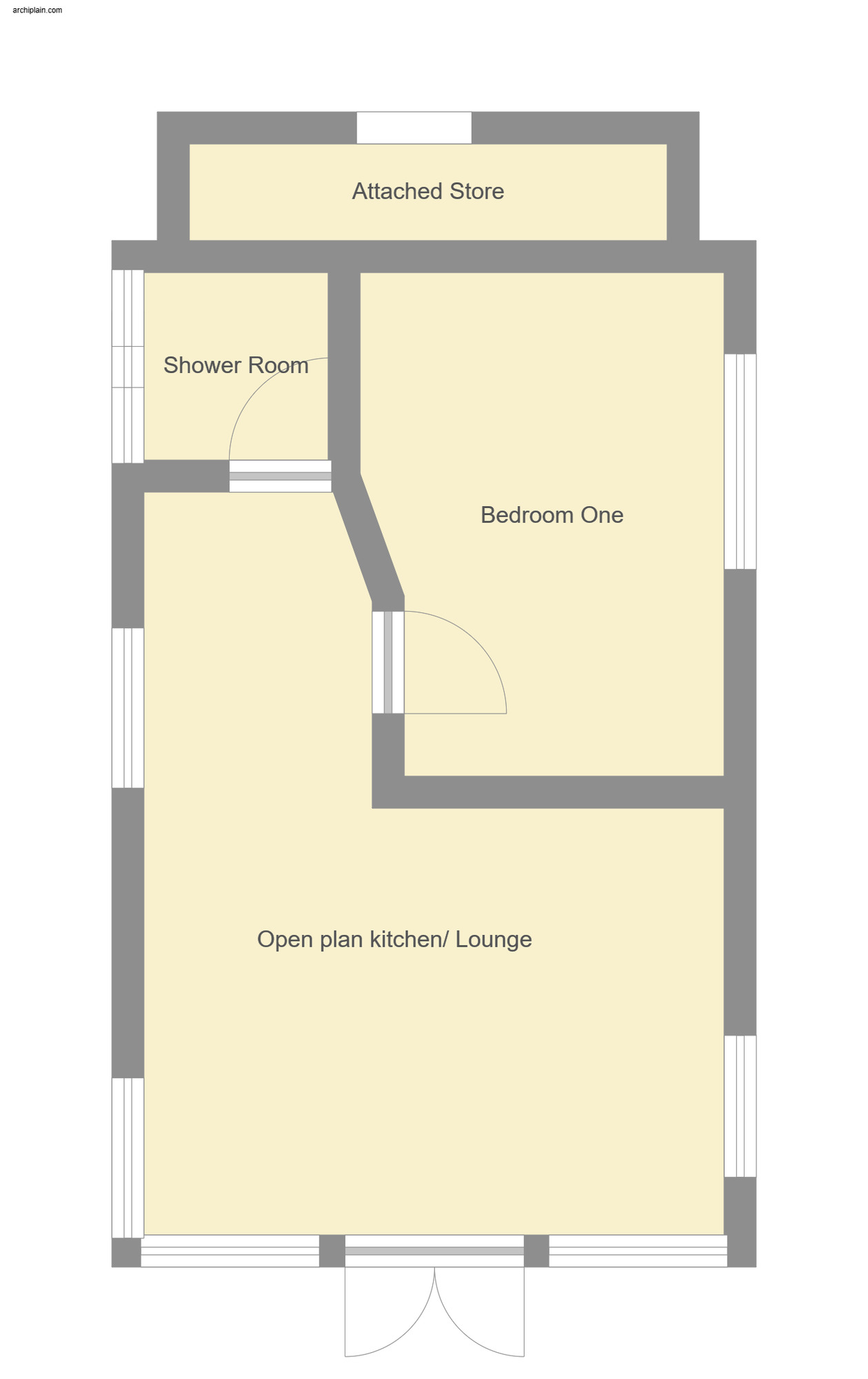 Floorplan of 1 bedroom Detached Bungalow for sale, 42nd Street, Miami Beach, Mablethorpe, LN12