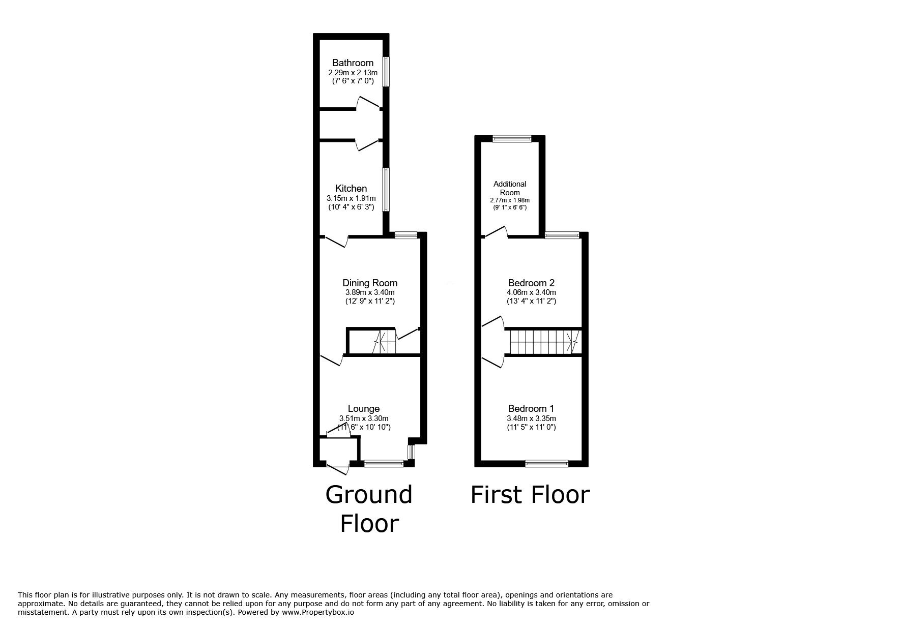 Floorplan of 2 bedroom Mid Terrace House to rent, King William Street, Stoke-on-Trent, Staffordshire, ST6