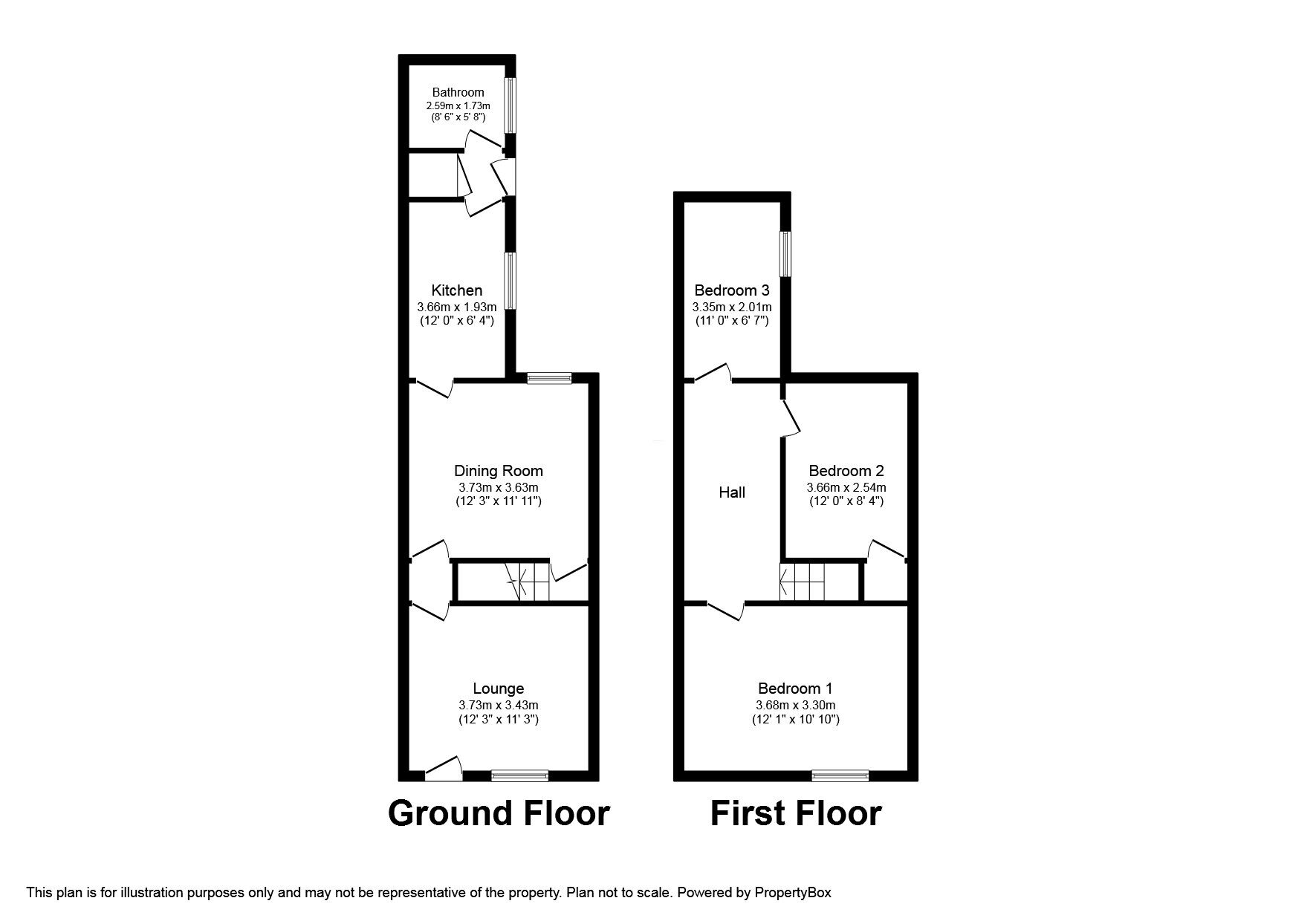 Floorplan of 3 bedroom Mid Terrace House for sale, Victoria Street, Chesterton, Staffordshire, ST5