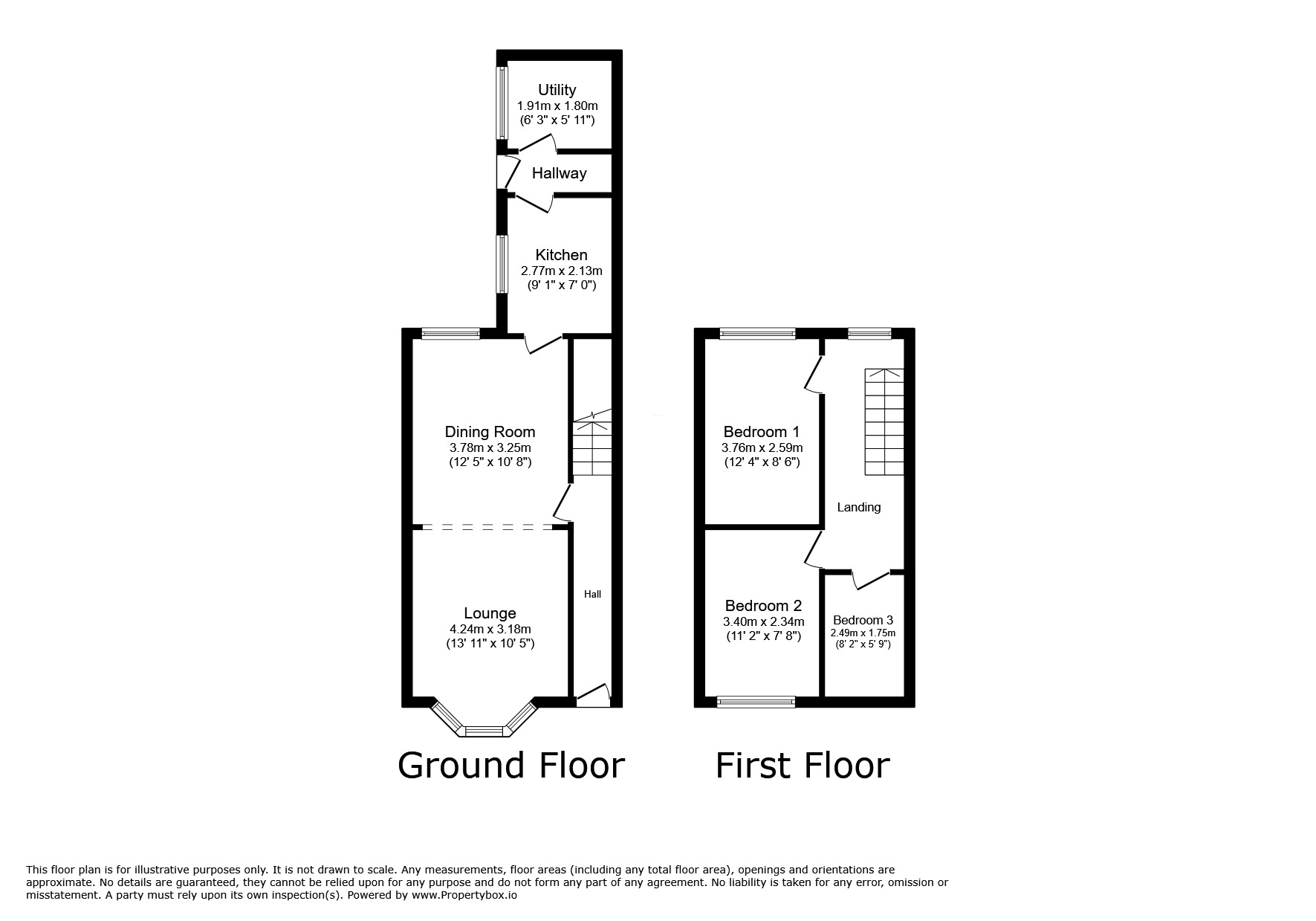 Floorplan of 2 bedroom Mid Terrace House for sale, Jackfield Street, Burslem, Stoke-on-Trent, Staffordshire, ST6