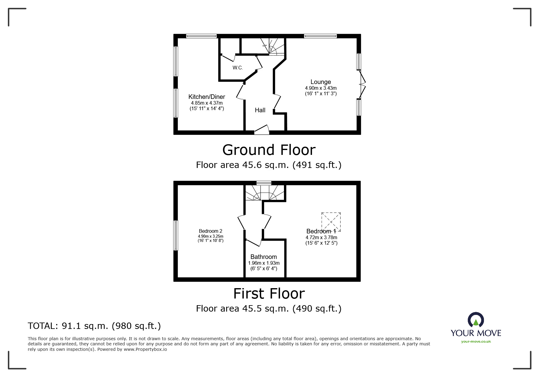 Floorplan of 2 bedroom  Flat to rent, Beasley Avenue, Newcastle, Staffordshire, ST5