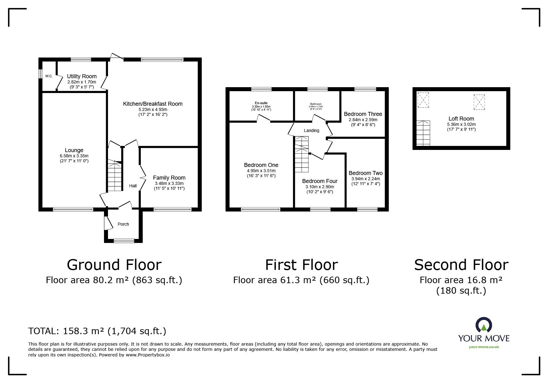 Floorplan of 4 bedroom Semi Detached House for sale, Keene Close, Norton, Stoke-on-Trent, Staffordshire, ST6