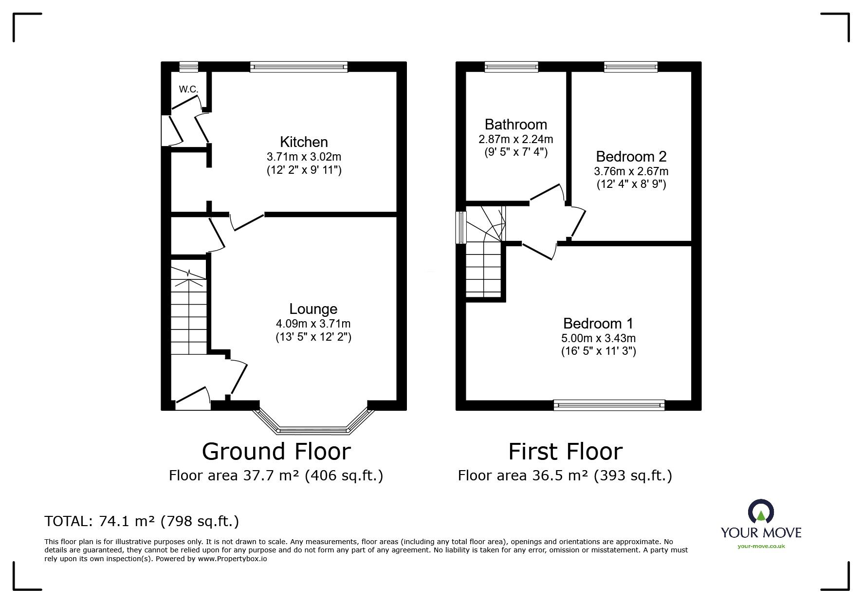 Floorplan of 2 bedroom Semi Detached House for sale, Scragg Street, Packmoor, Staffordshire, ST7