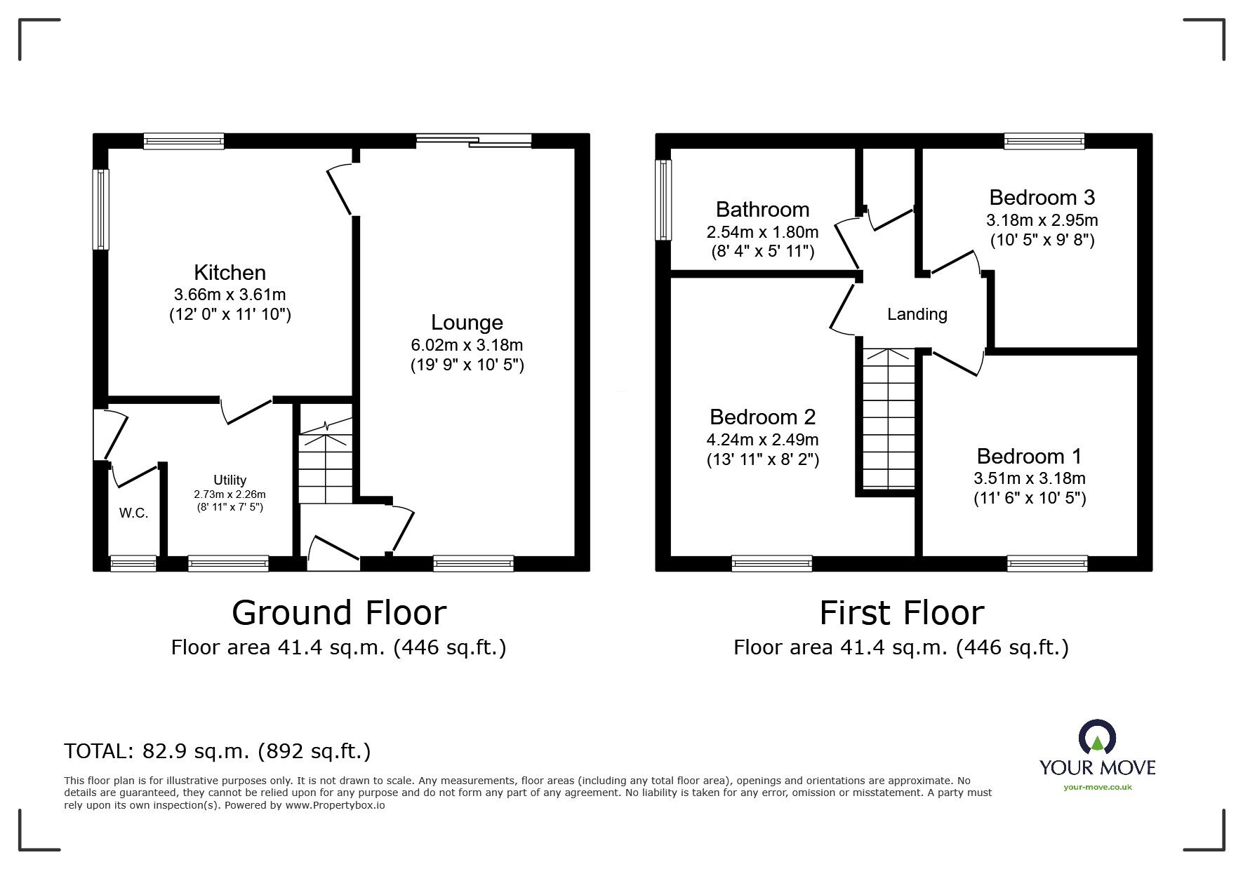 Floorplan of 3 bedroom Semi Detached House for sale, Pinfold Avenue, Norton, Stoke-on-Trent, Staffordshire, ST6