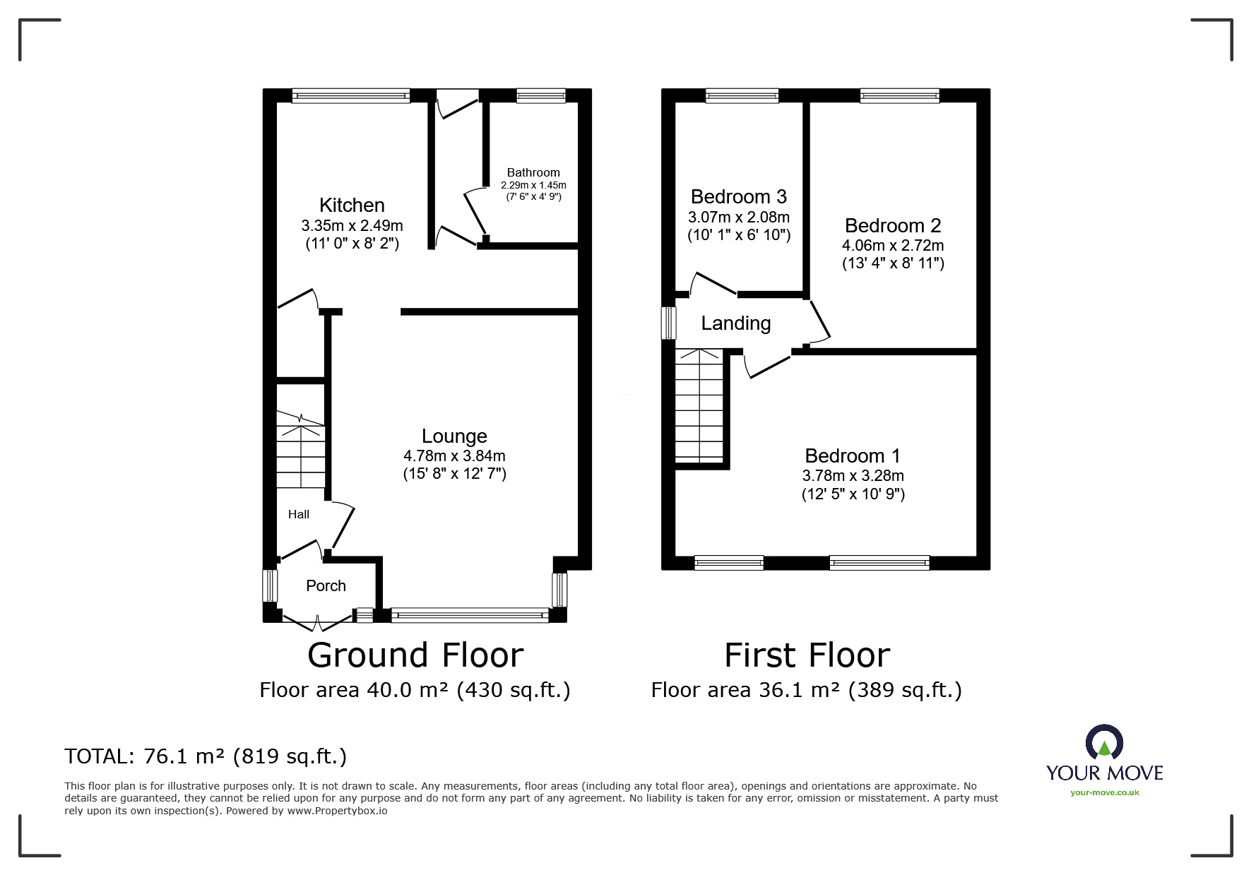 Floorplan of 3 bedroom End Terrace House for sale, Brownhills Road, Burslem, Stoke-on-Trent, Staffordshire, ST6